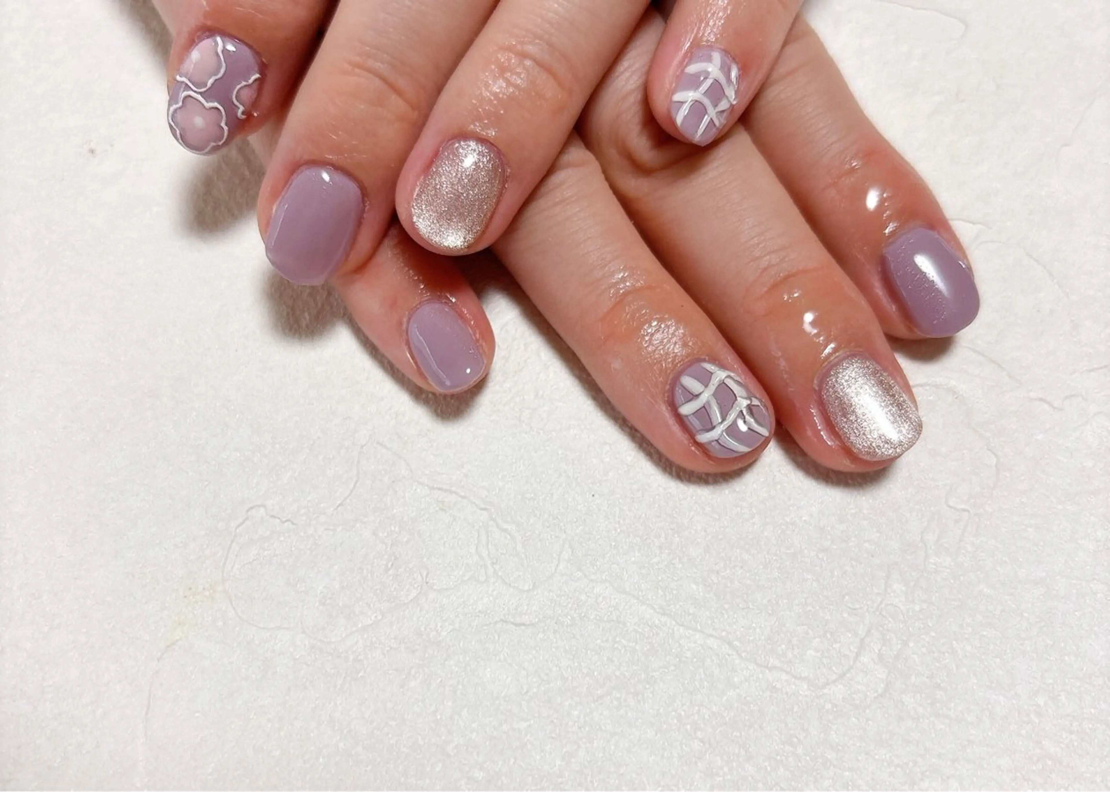 ネイル ジェルネイル 卒業式 パラジェル 春ネイル ワンホンネイル ハンドネイル kiki nail 二子玉川のネイルデザイン
