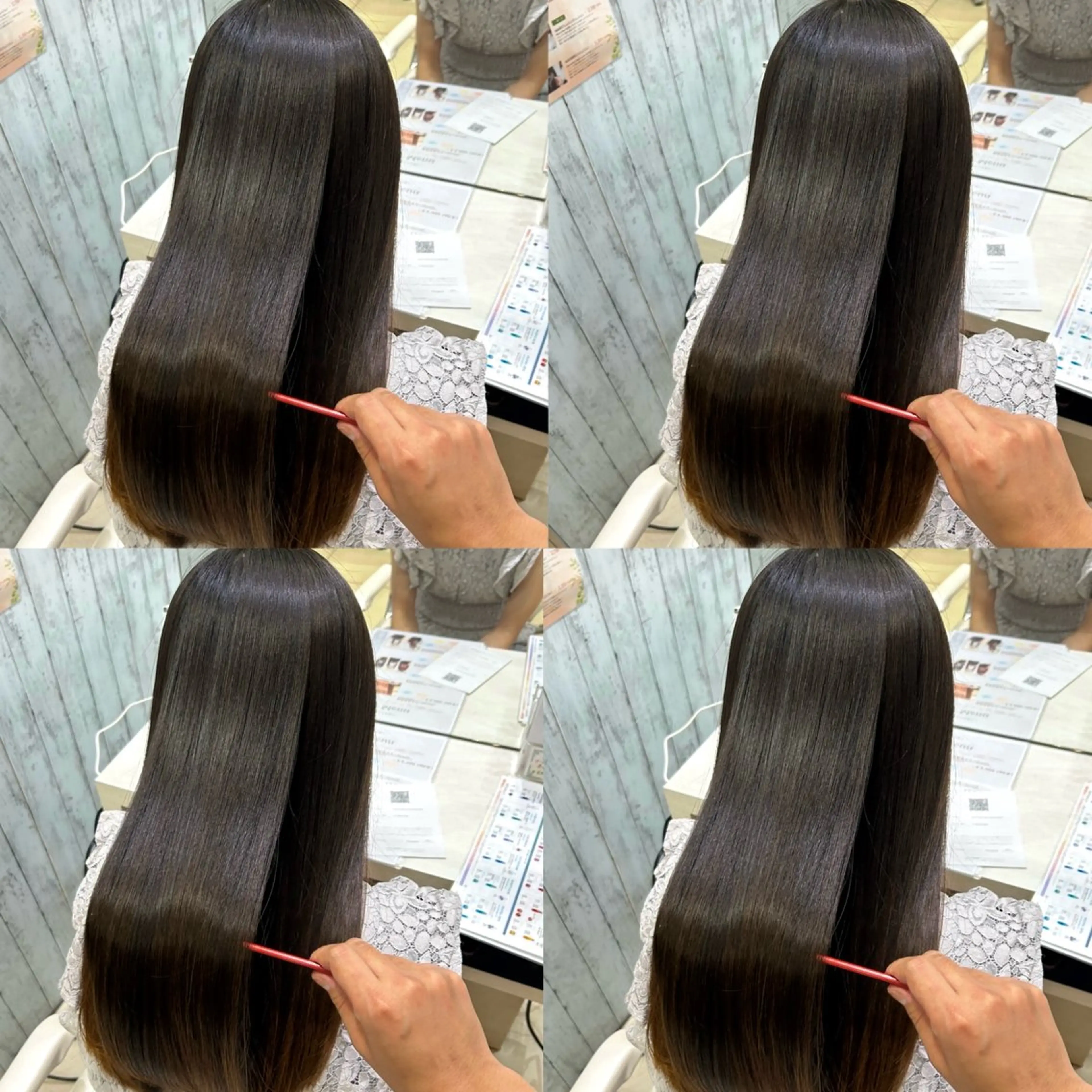 ミディアム 縮毛矯正 トリートメント 【髪質改善カラー】 あむ·. ⟡ 🖤のヘアスタイル