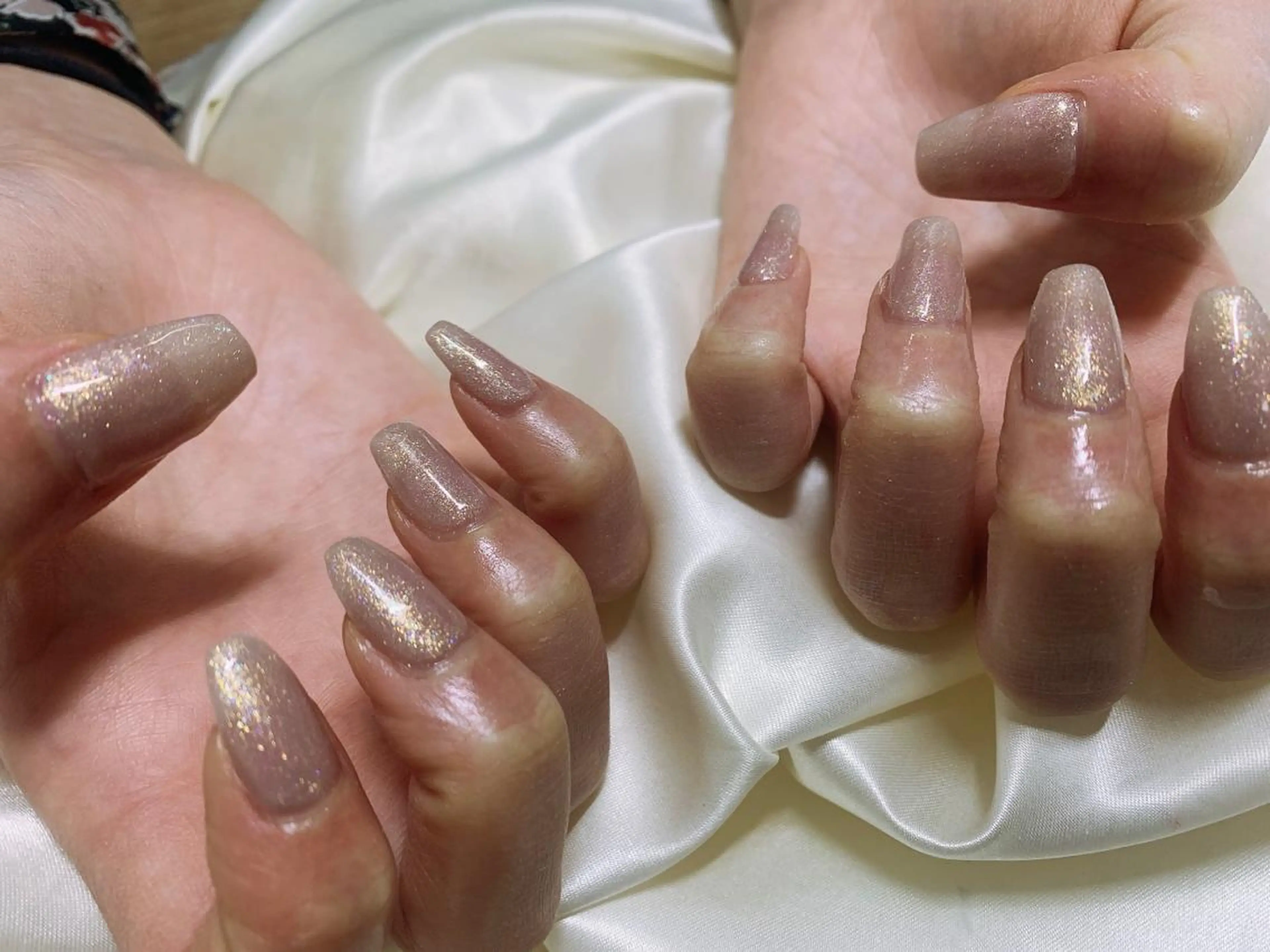 ネイル ラメ(グリッター) ワンカラーネイル ハンドネイル Mogu nail 二子玉川のネイルデザイン