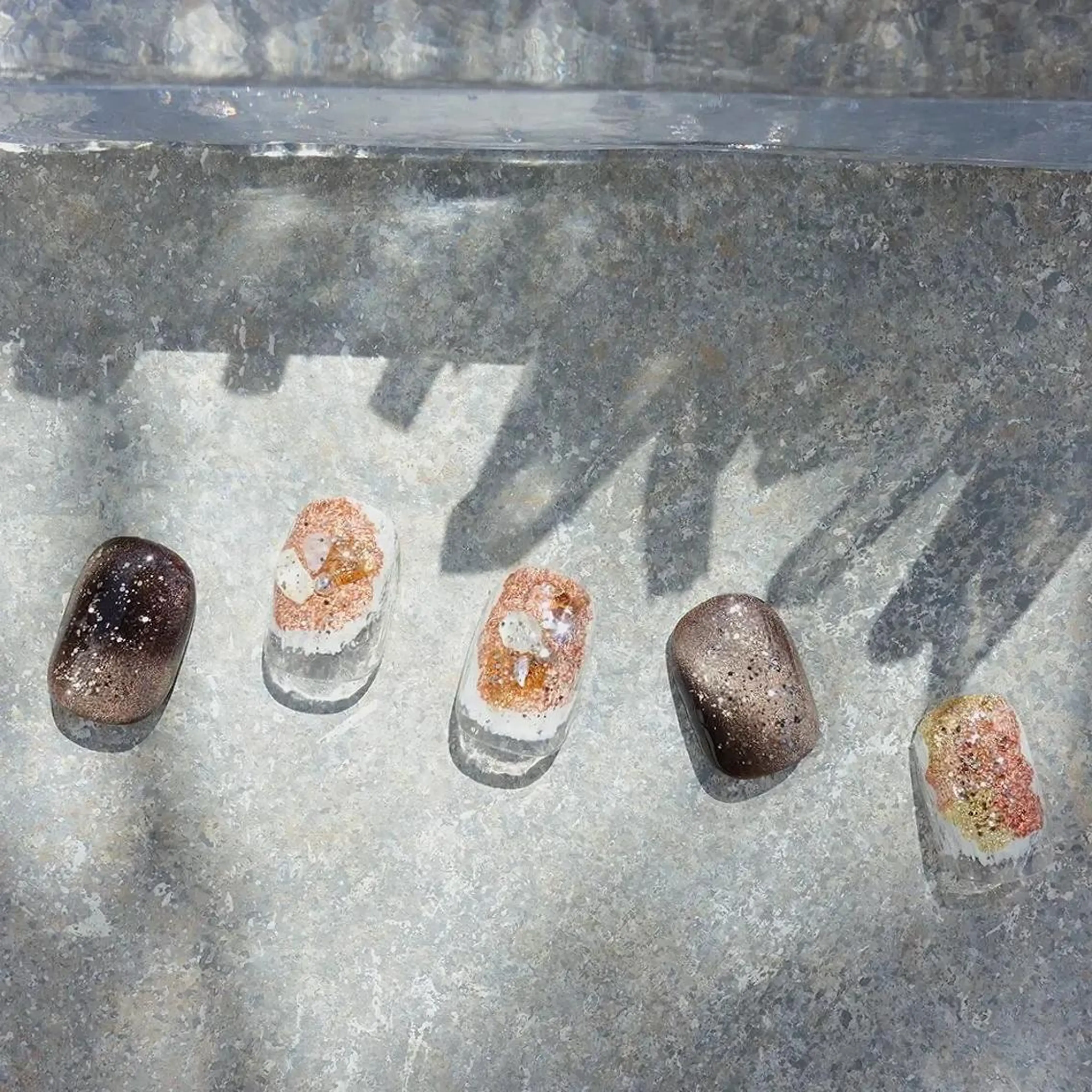 ネイル ニュアンスネイル ショートネイル gemickle nailのネイルデザイン