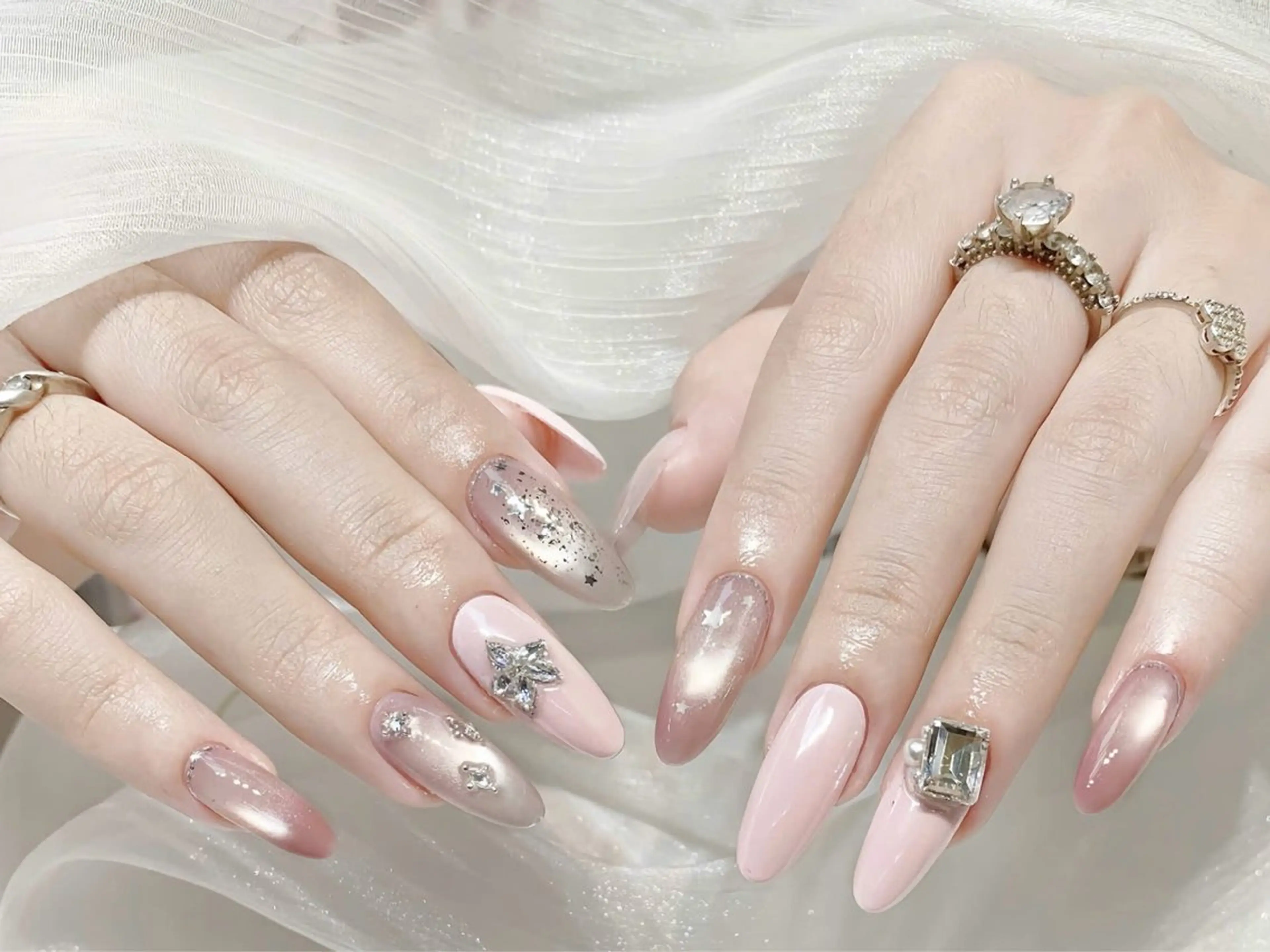 ネイル 長さ出し フットネイル ジェルネイル 韓国ネイル マグネットネイル YMT NailStudio所属・YMT NailStudioのネイルデザイン