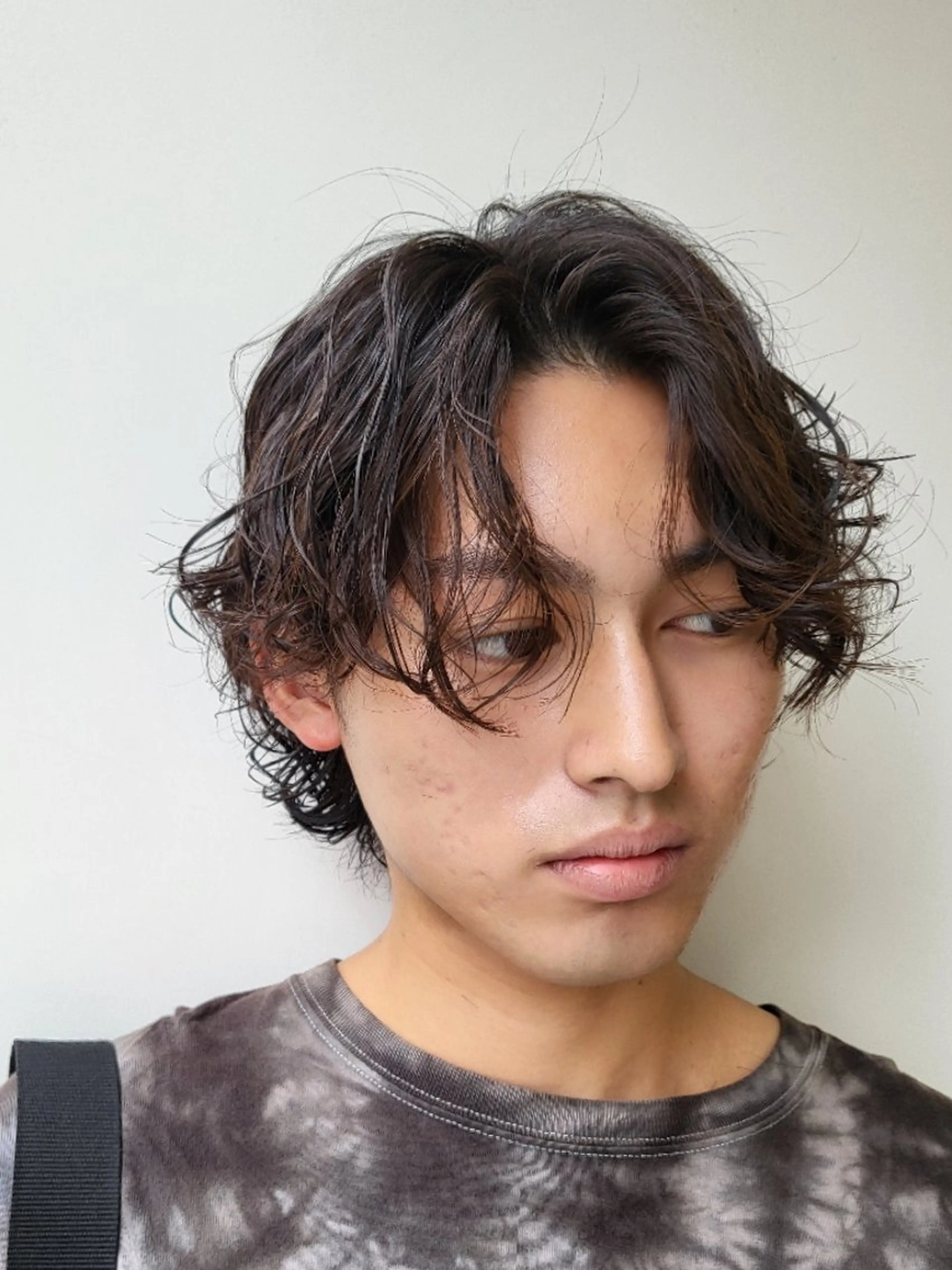 【日吉で波巻きスパイラル】メンズカット＋波巻きスパイラルパーマの写真