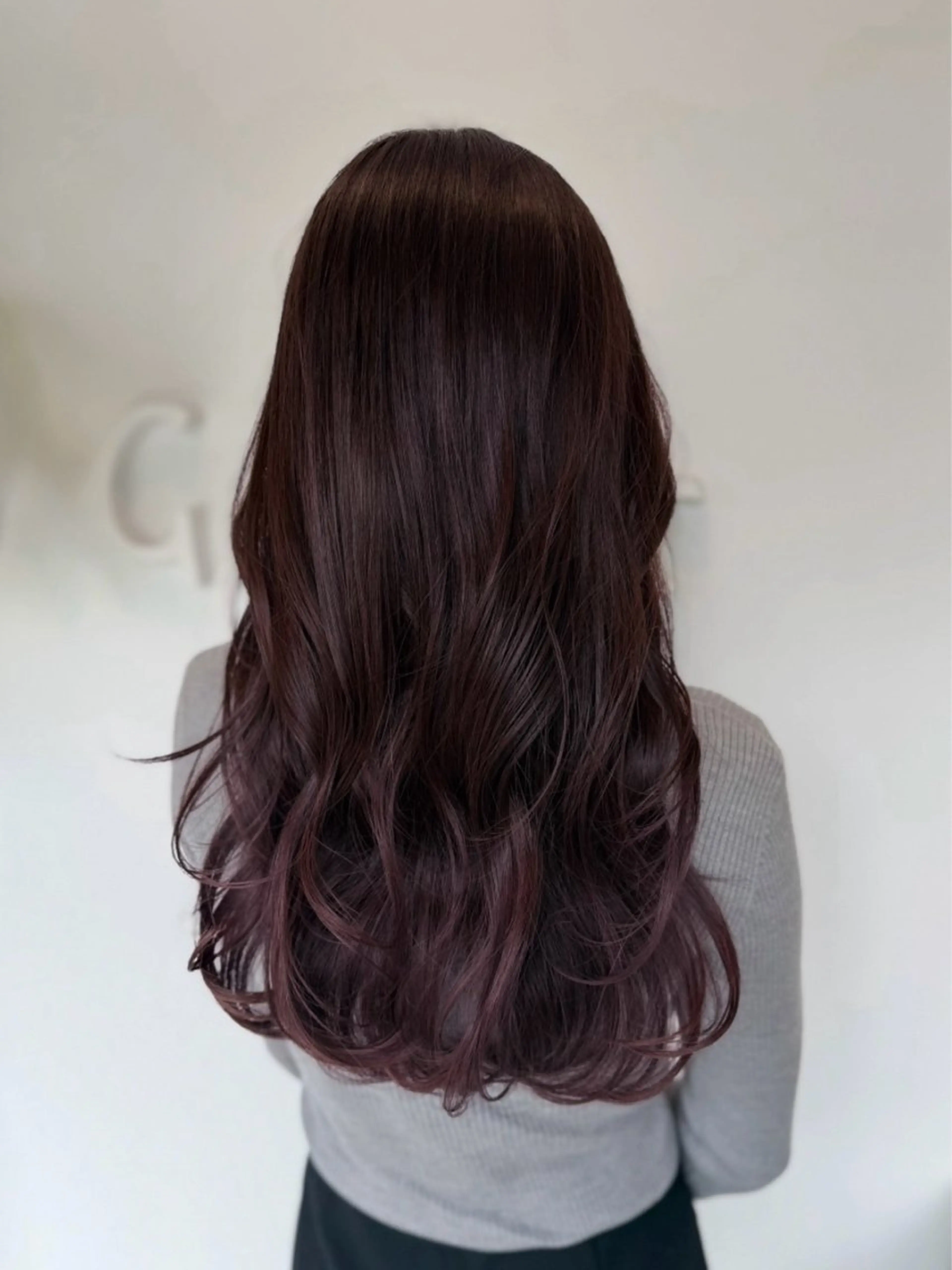 ロング カラー ラベンダーカラー ピンクカラー ピンクラベンダー カット ヘアカラー トリートメント 透明感カラー／ 艶感カラー／RAMUのヘアスタイル