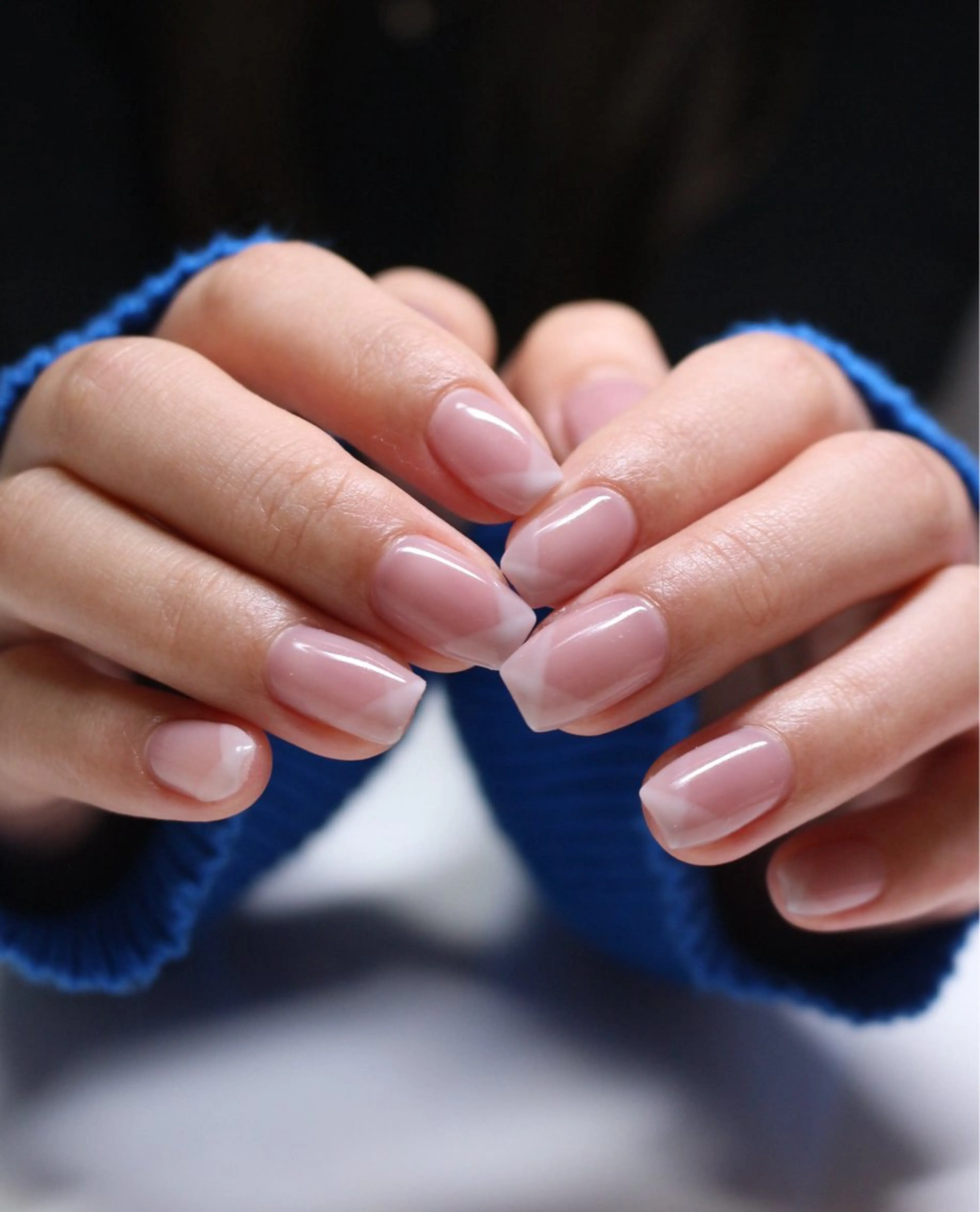 ネイル フレンチネイル 韓国ネイル オフィスネイル シンプルネイル ワンホンネイル ハンドネイル Baku Nailsのネイルデザイン