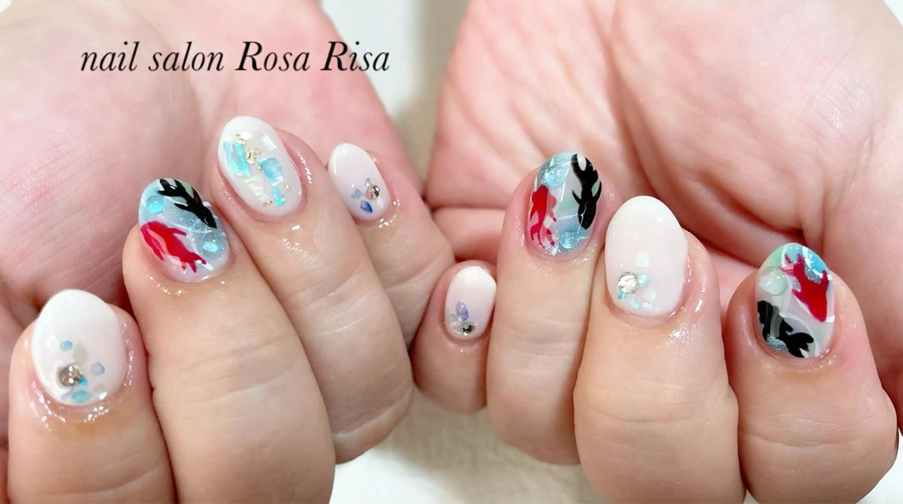 ミディアム ネイル ハンドネイル ネイルスタジオ シェイクユアハンズのネイルデザイン