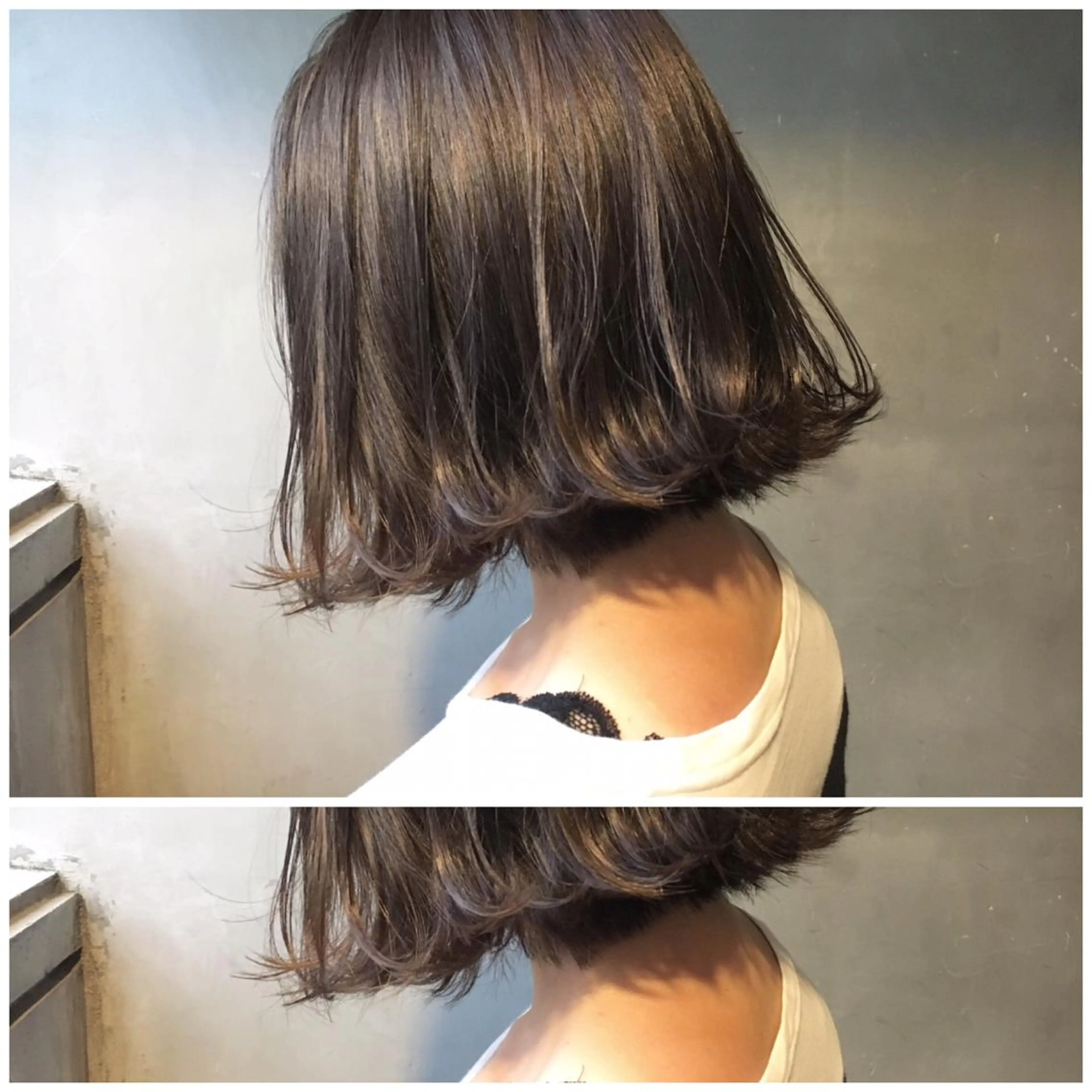 ショート カラー ハイライトカラー ボブ ハイライト 牛山 静香のマツエク・マツパデザイン