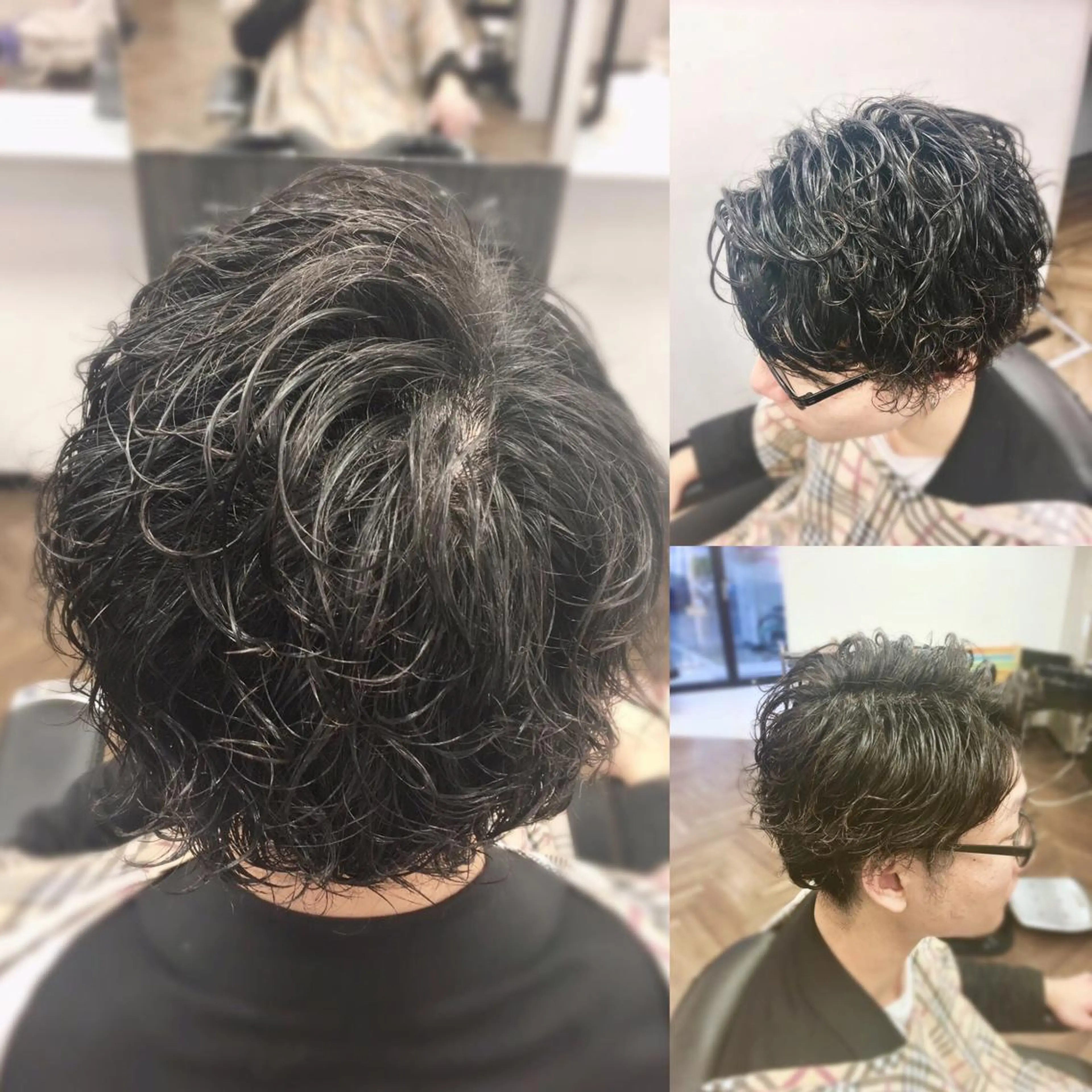 ミディアム パーマ メンズ ミディアムパーマ メンズパーマ スパイラルパーマ パーマ 前田賢生 ご新規様はNGのヘアスタイル