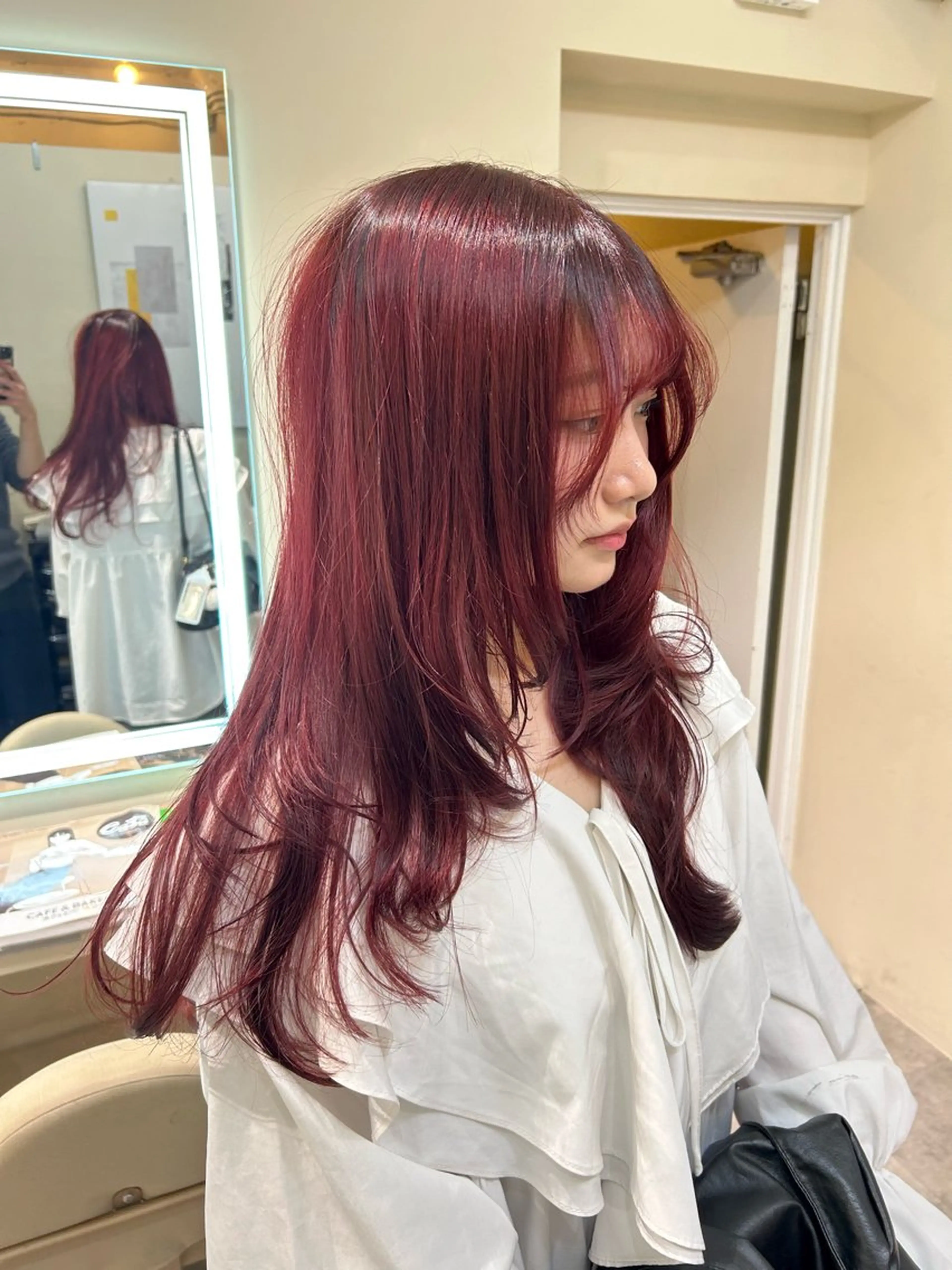 ロング 顔周りカット ハイライト 髪質改善 トリートメント ヘアカラー トリートメント 🫧透明感ケアカラー //金子 聖汰🫧のヘアスタイル