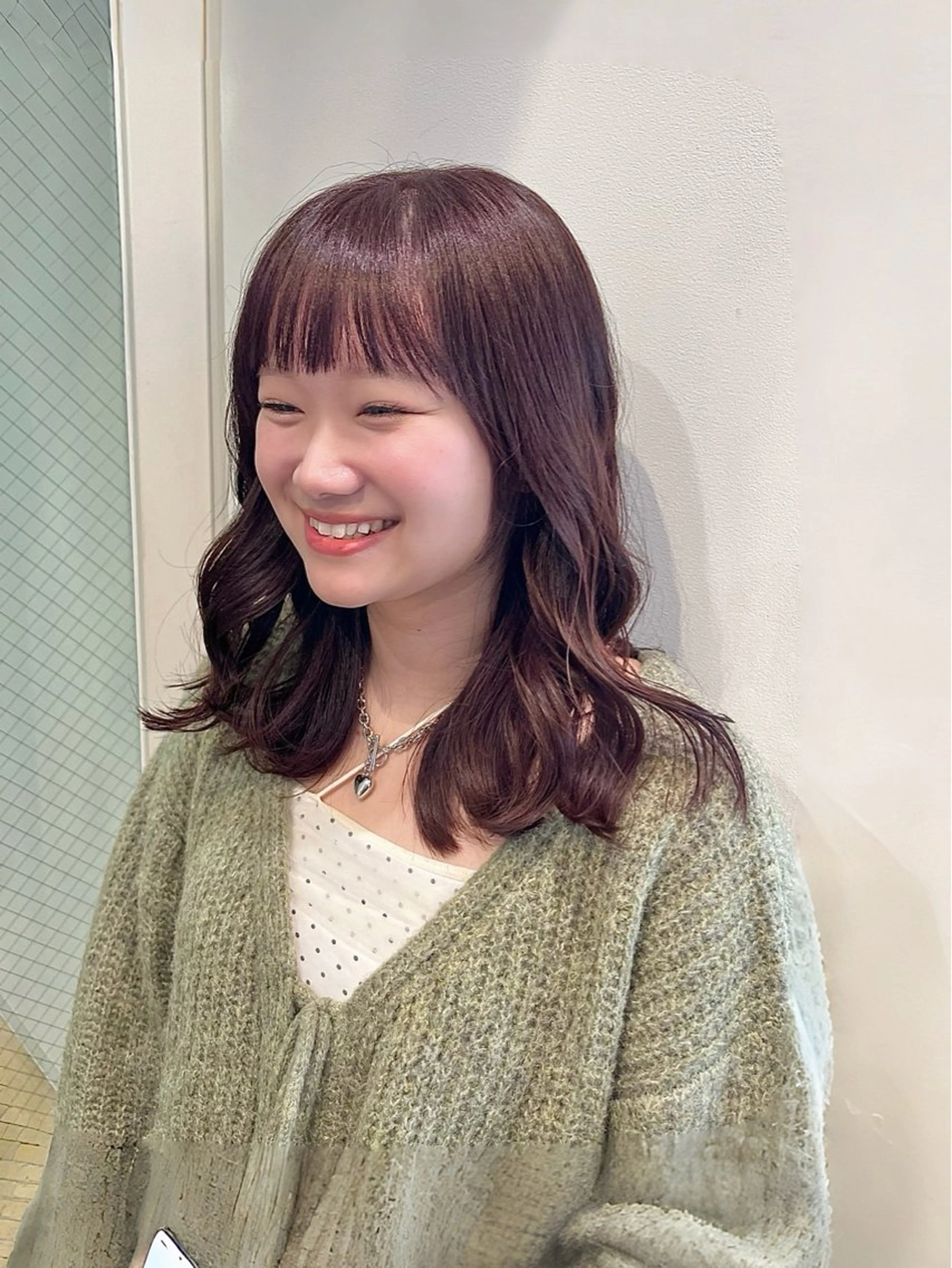 セミロング カラー ヘアカラー 暖色カラー/似合わせ カット/名古屋/辻のヘアスタイル