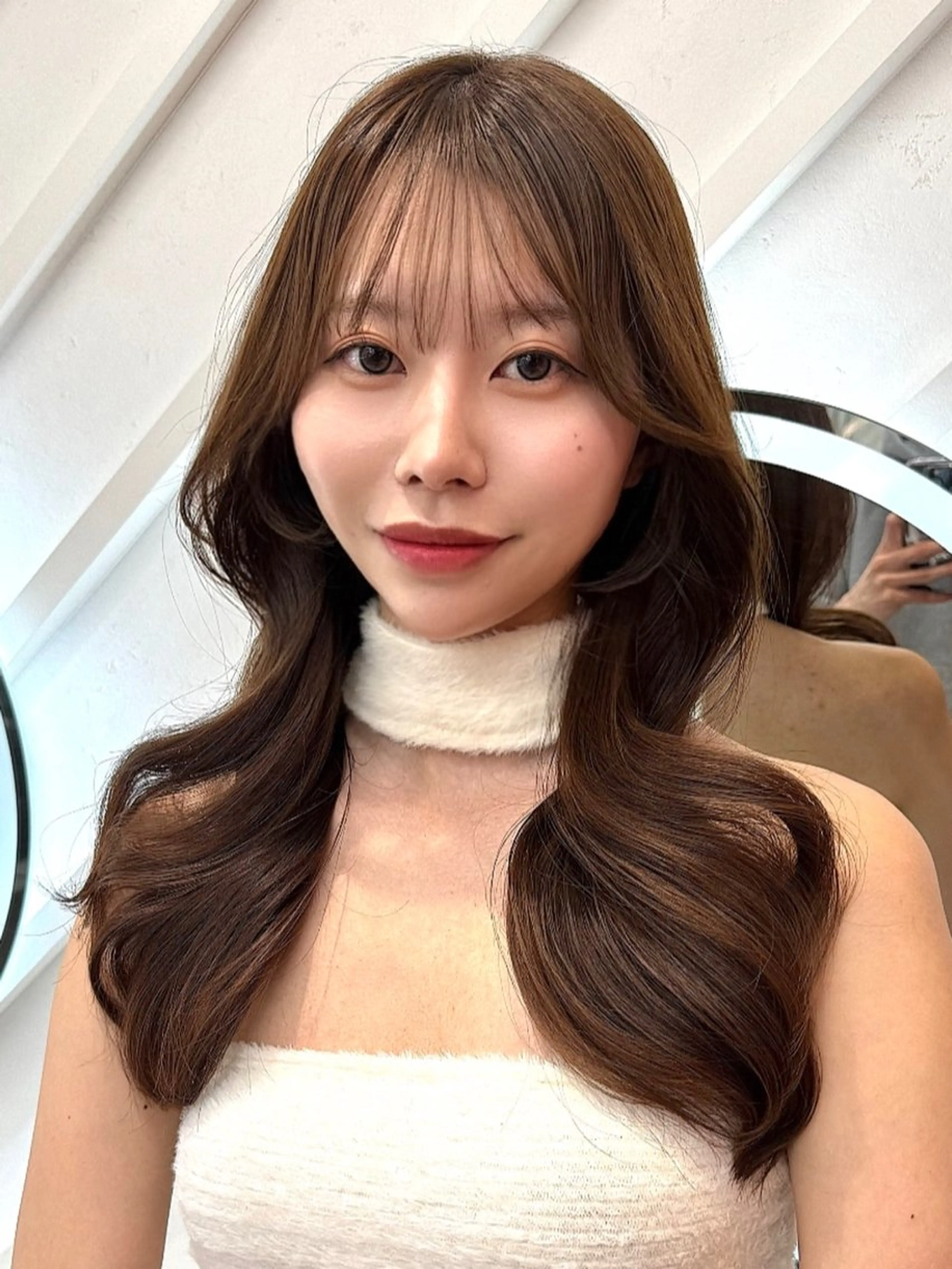 ロング カラー カット トリートメント 山崎/ボブ縮毛矯正 レイヤー髪質改善のヘアスタイル