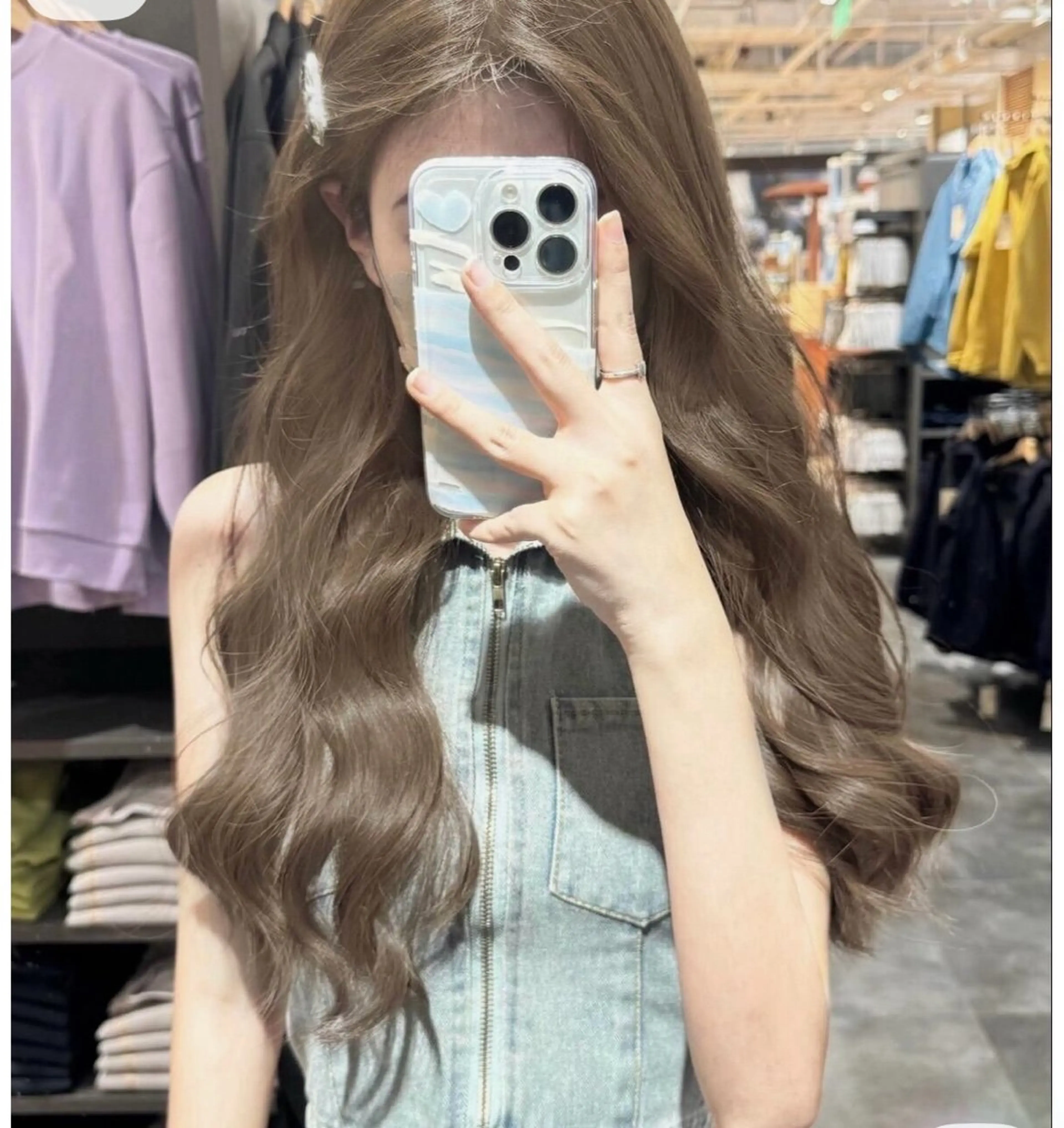 カラー カット ヘアカラー トリートメント ヘアセット 🤍透明感韓国 レディ/まりん🤍のヘアスタイル