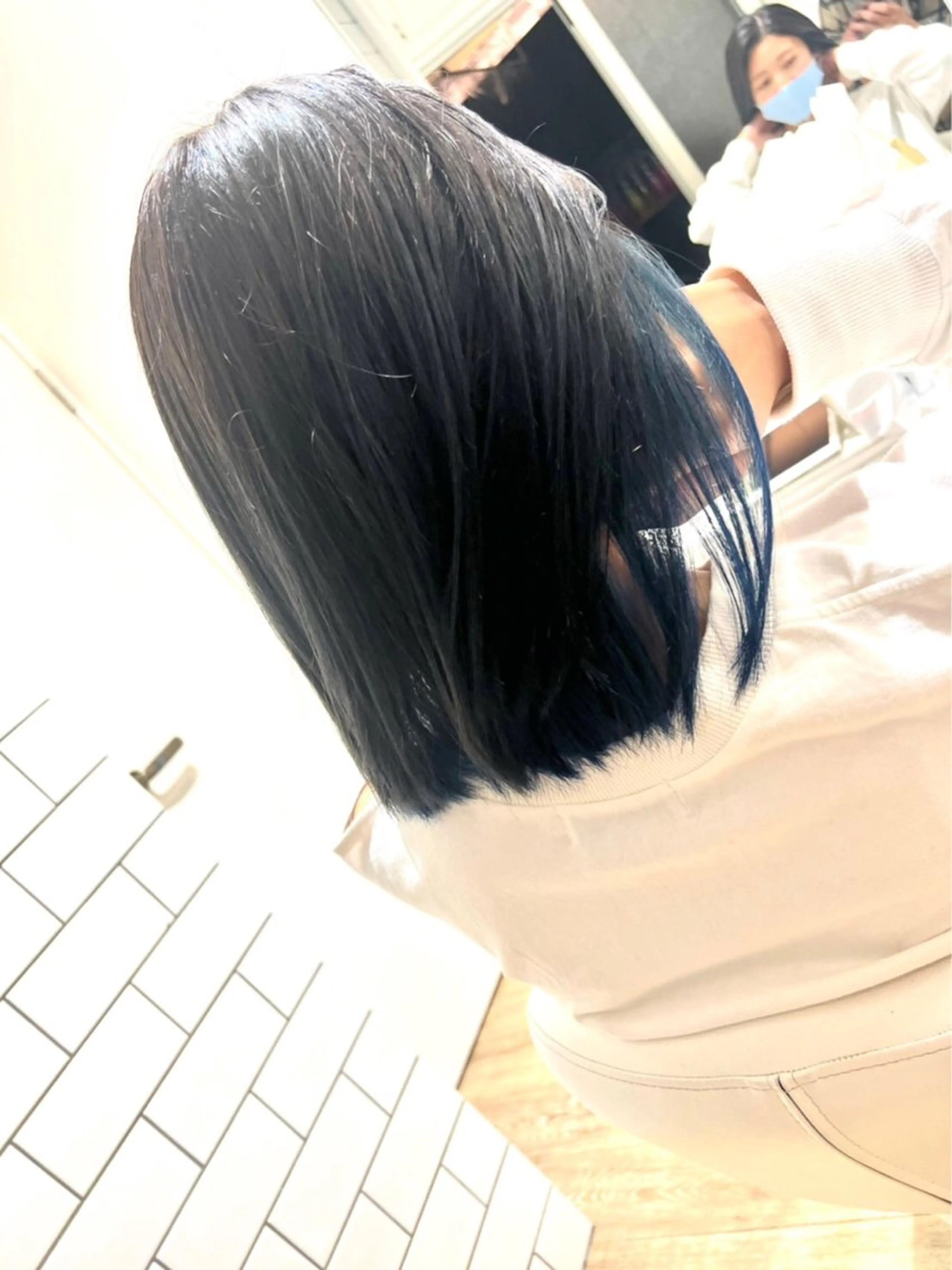 ショート カラー ブリーチ無し白髪ぼか し/艶髪/津嘉山のヘアスタイル