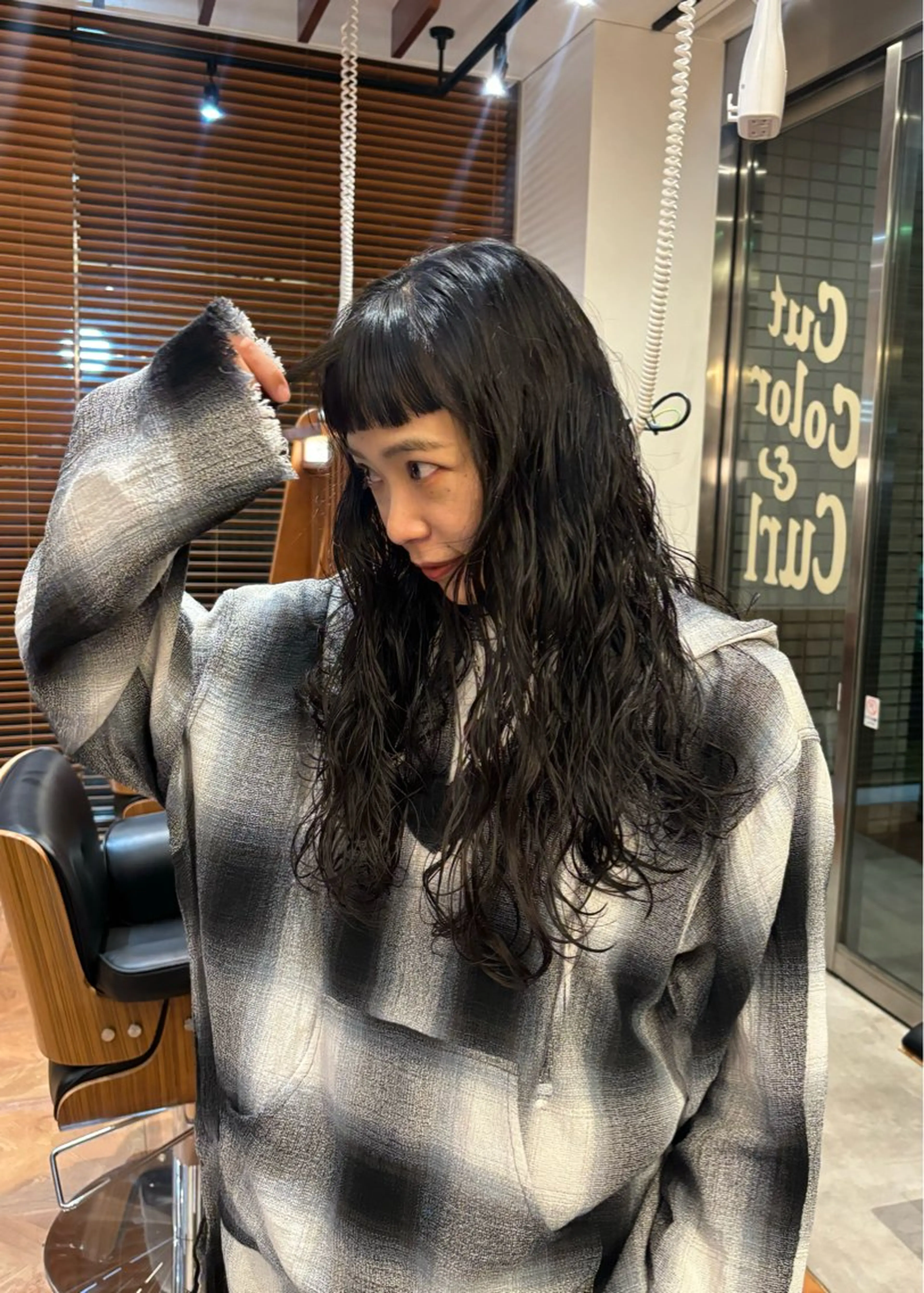 ロング パーマ カット パーマ SASAnagano 堀内未梨のヘアスタイル