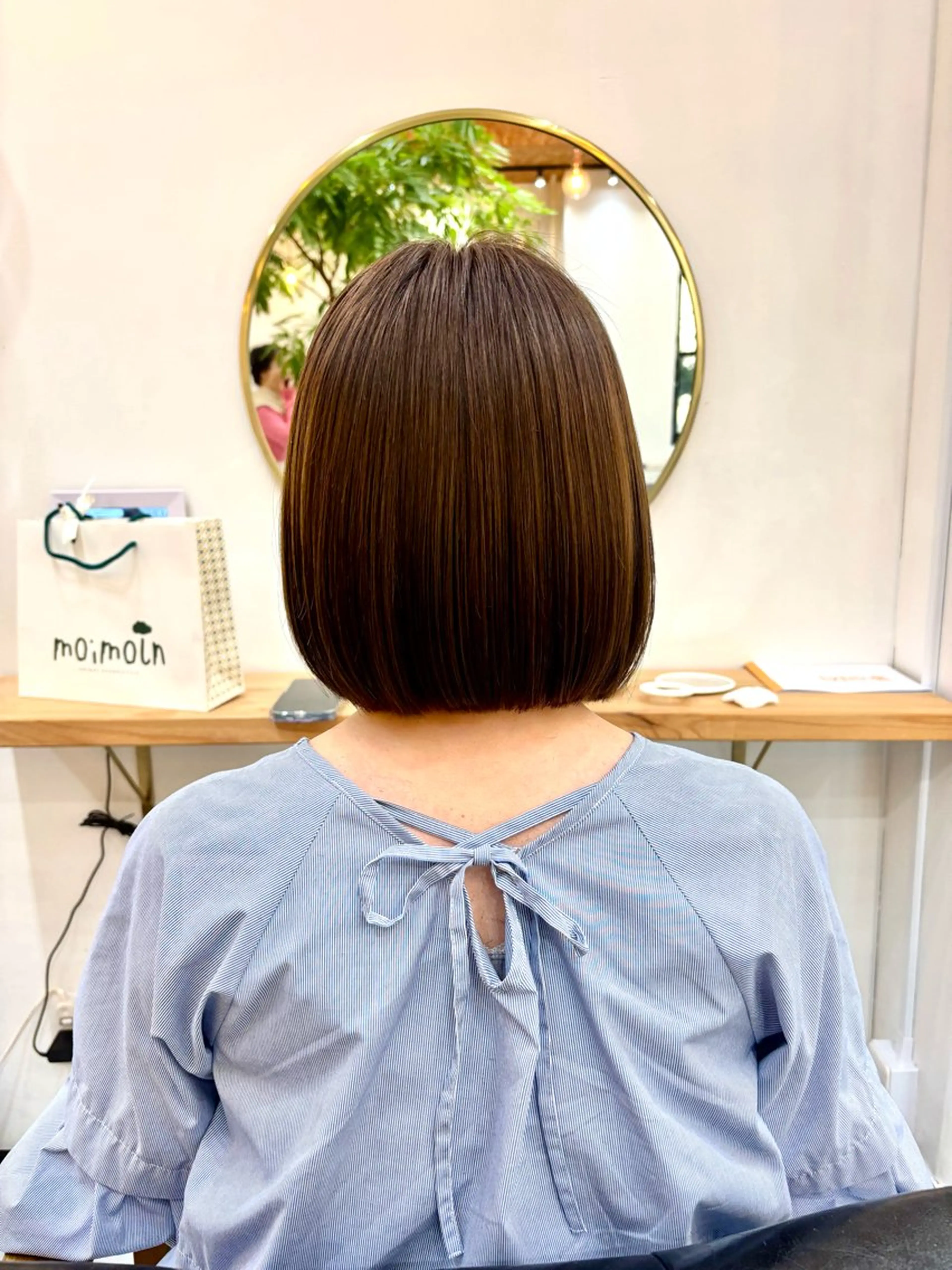 ミディアム カラー グレージュ ボブ カット ヘアカラー トリートメント ヘッドスパ CARICIA🌱 masaeのヘアスタイル