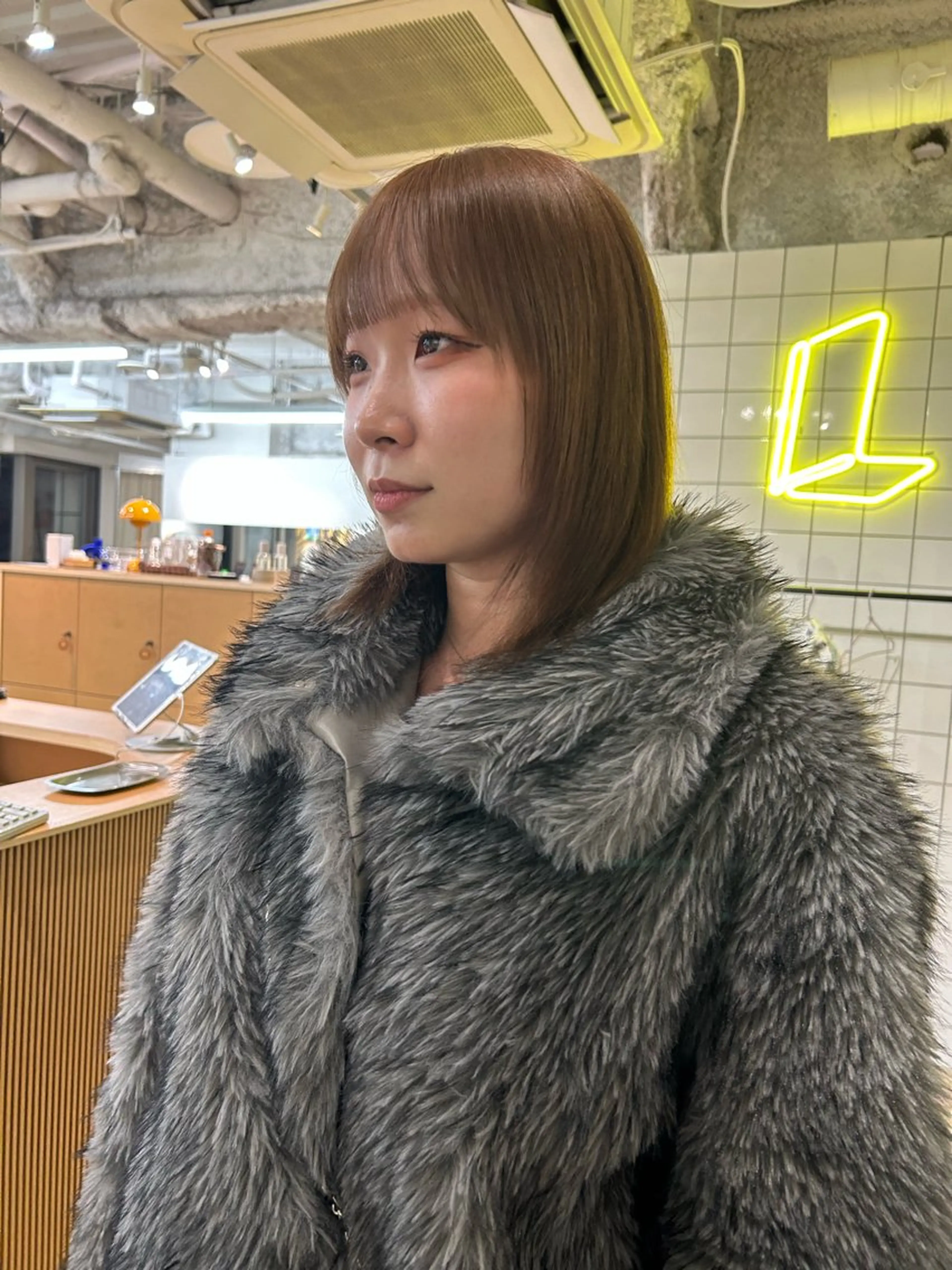 カラー ヘアカラー トリートメント ベージュ/ダブルカラ ー/新潟駅/青柳萌果のヘアスタイル