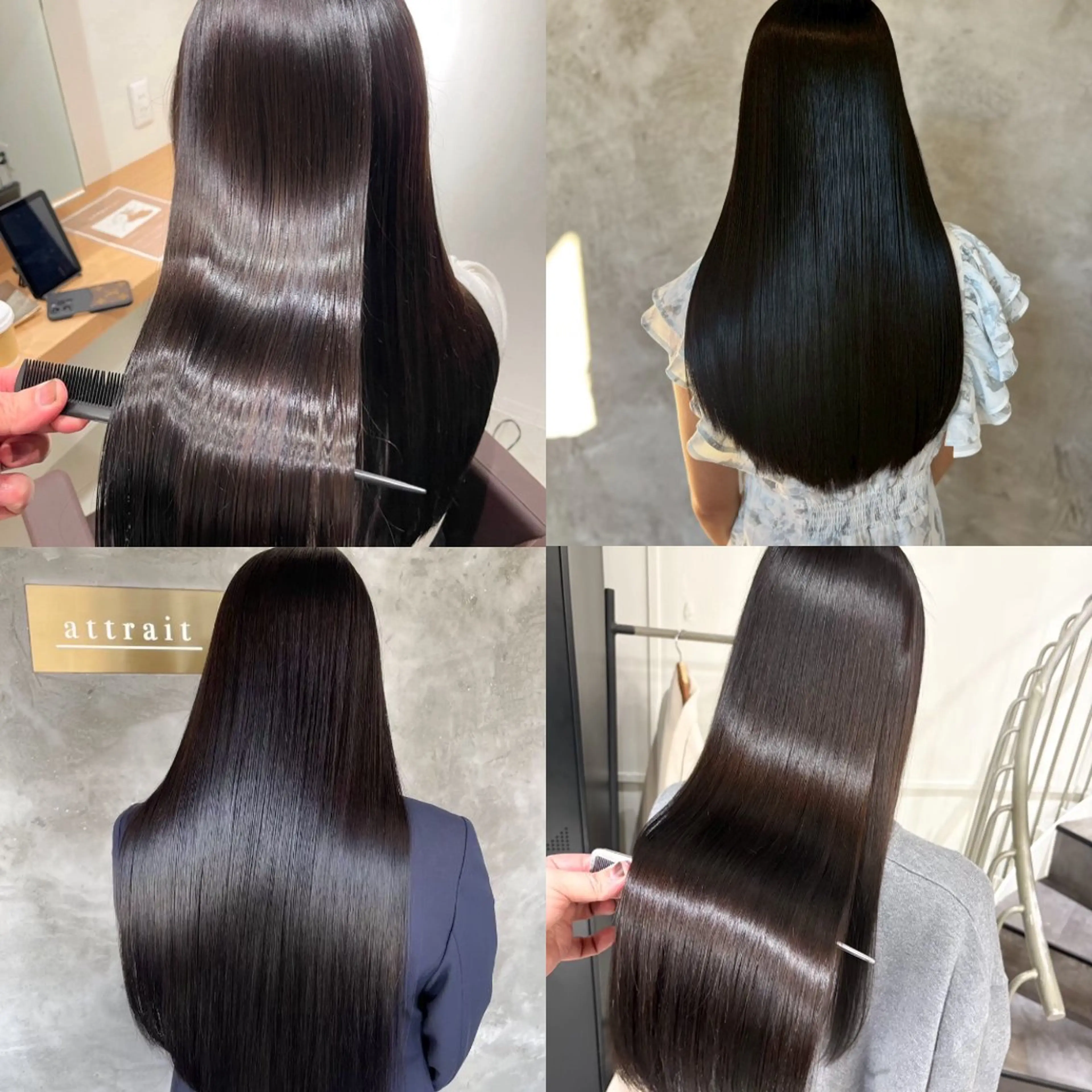 ロング ショートボブ ロングレイヤー アッシュ ボブ 顔周りカット 戸野綾音🍒 ／attraitのヘアスタイル