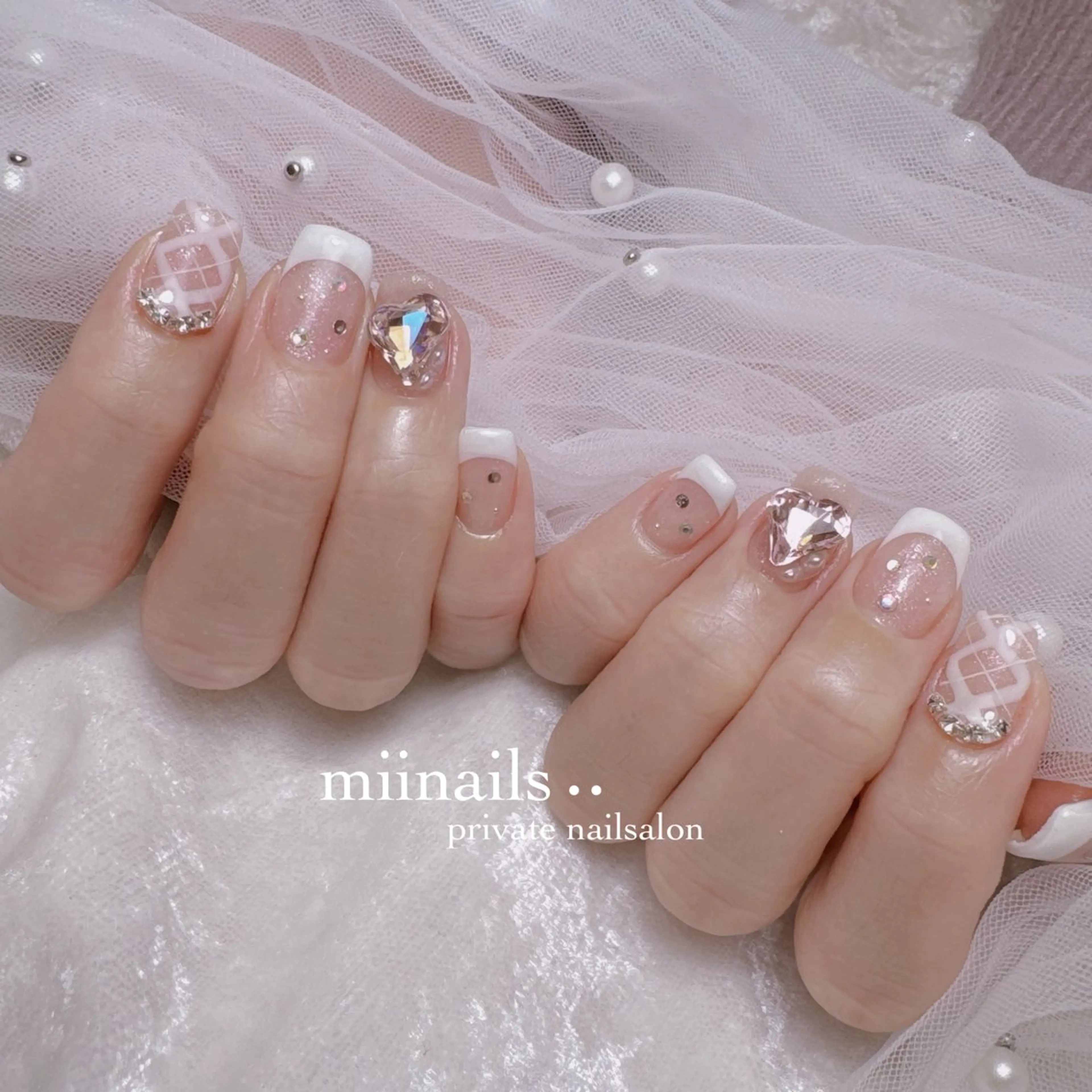 ネイル 韓国ネイル マグネットネイル ワンホンネイル ハンドネイル nailsalon miinailsのネイルデザイン