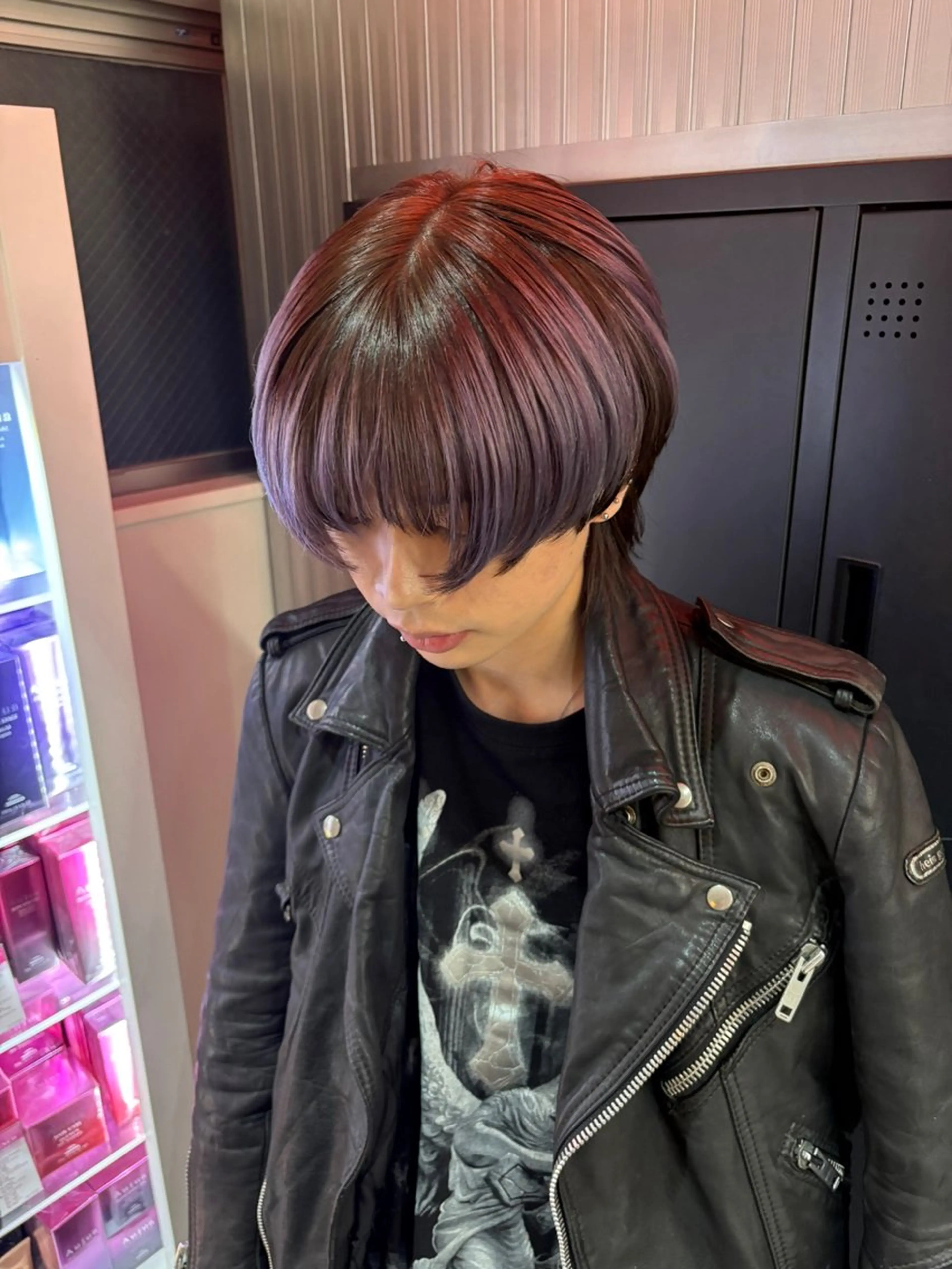 ミディアム カラー パーマ メンズ カット ヘアセット メンズパーマ特化 🔥韓国ヘア職人🔥のヘアスタイル