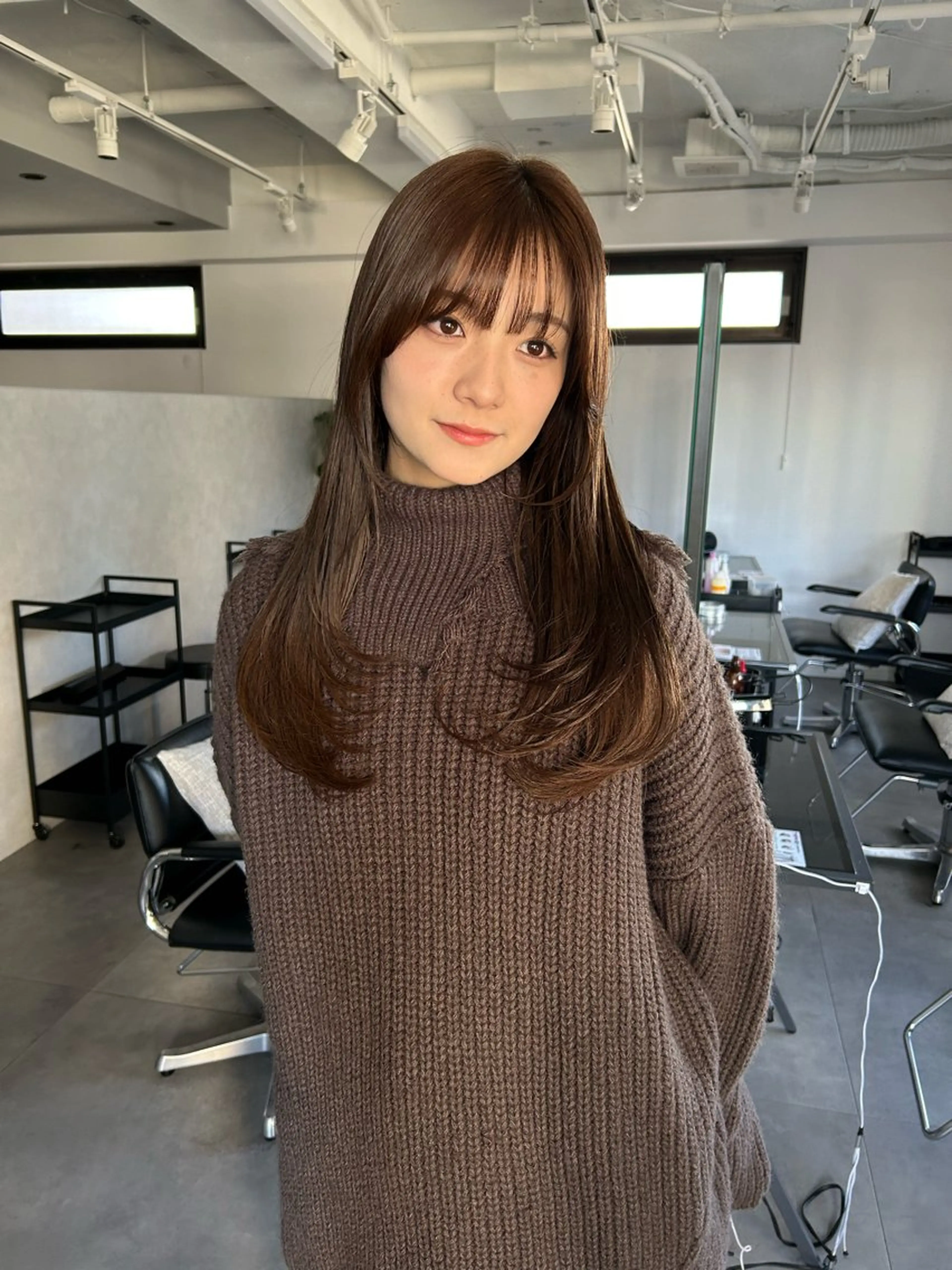 セミロング カラー Hatsune 🐯レイヤーカットのヘアスタイル