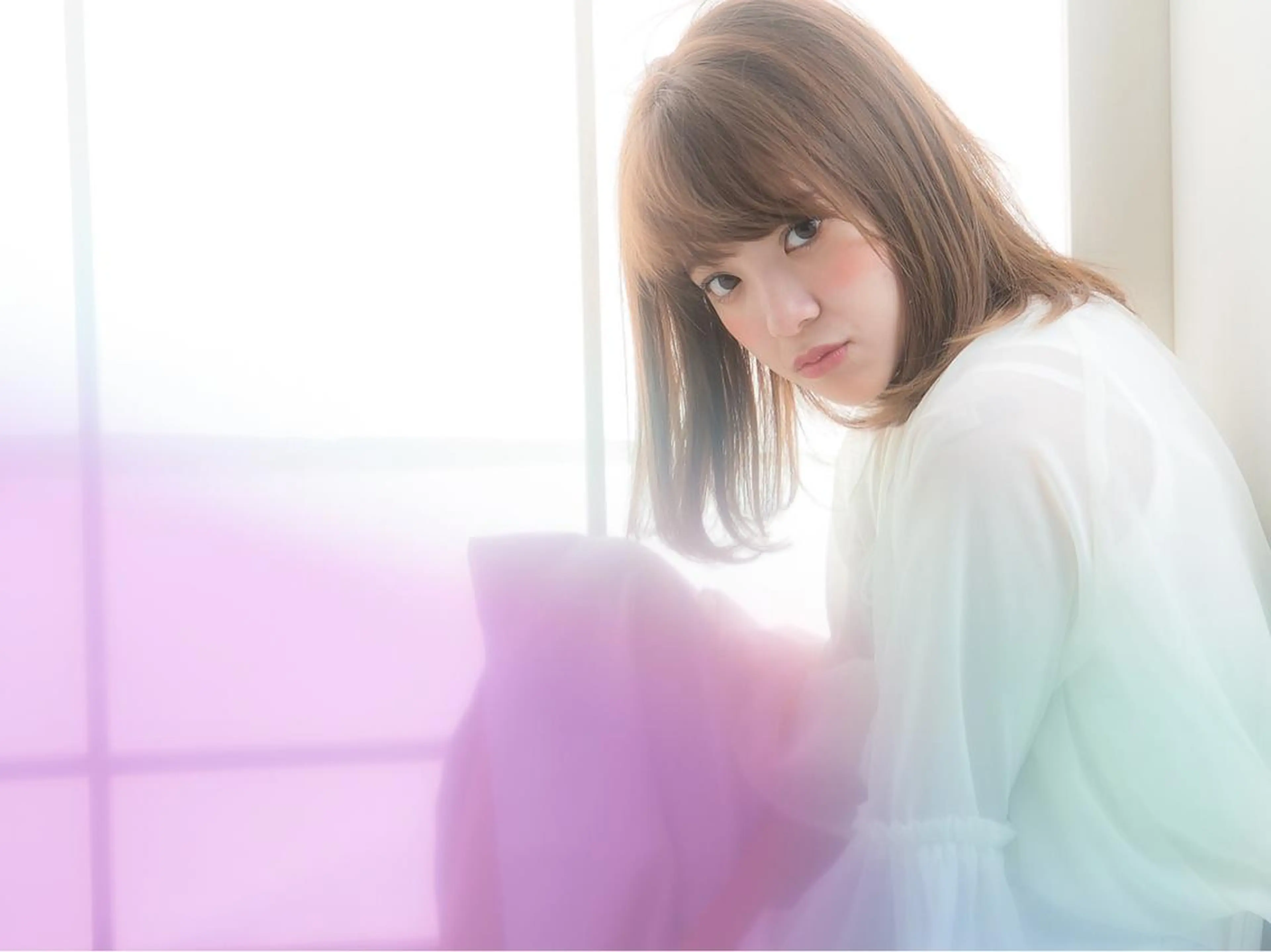 ミディアム カラー 【全席個室サロン】 NUMBER 天王寺のヘアスタイル