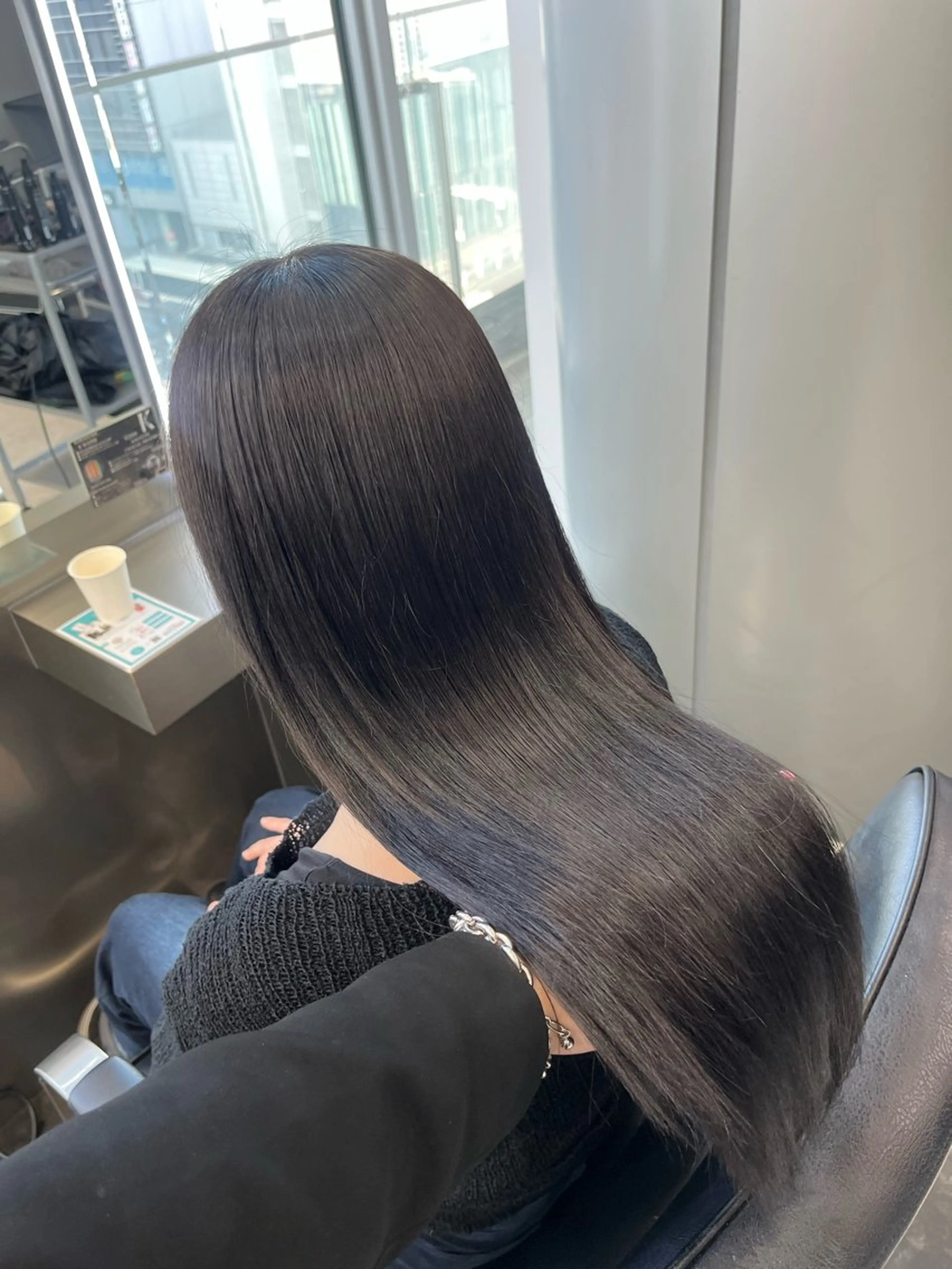 ロング カラー ヘアアレンジ 髪質改善 トリートメント 酸熱トリートメント トリートメント ハイトーン/透明感 髪質改善/rinaのヘアスタイル