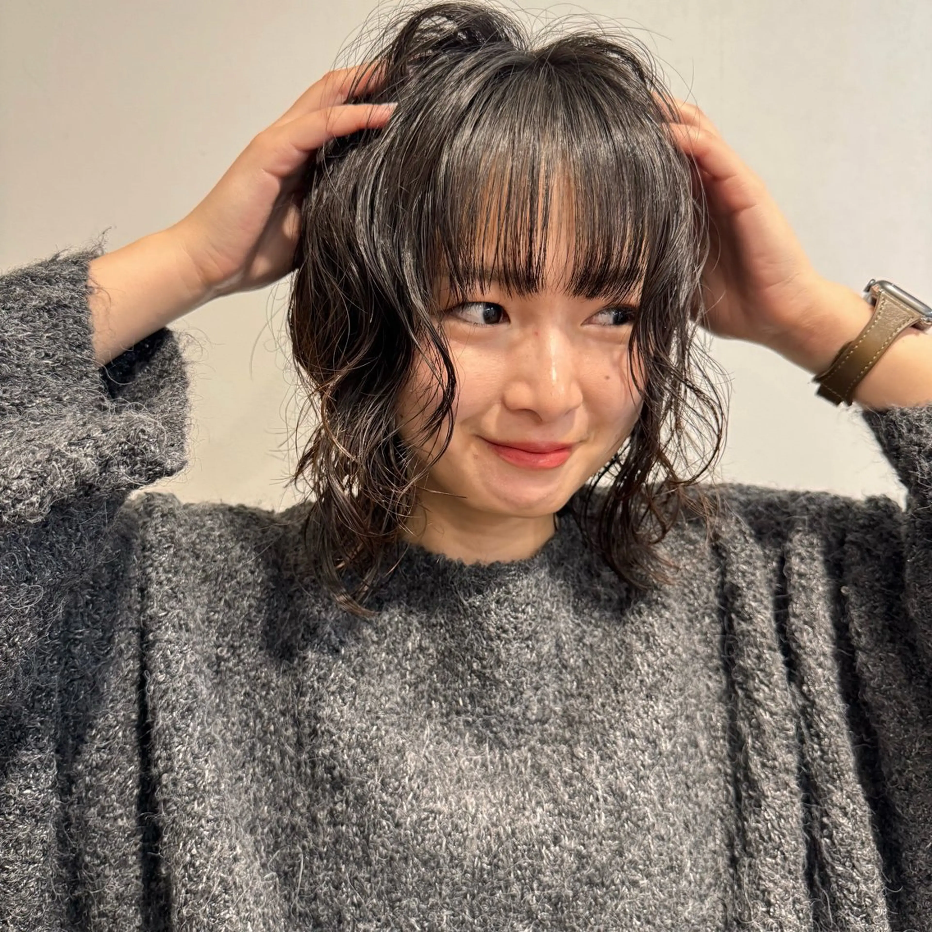 ミディアム パーマ カット パーマ CIEN white所属・パーマモデル募集中 渥美翔人のヘアスタイル