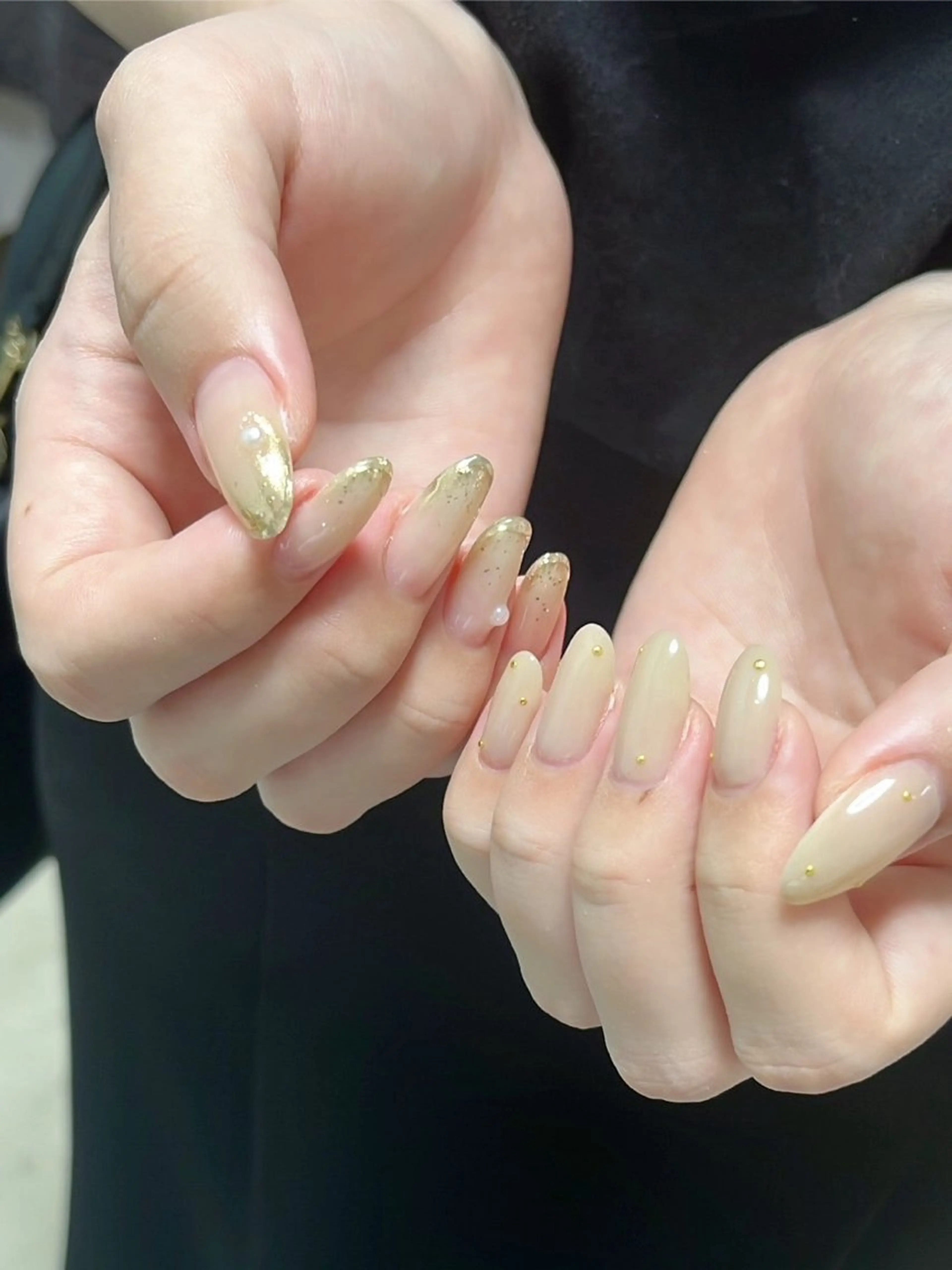 ネイル ゴールド ハンドネイル peTiT minamiのネイルデザイン