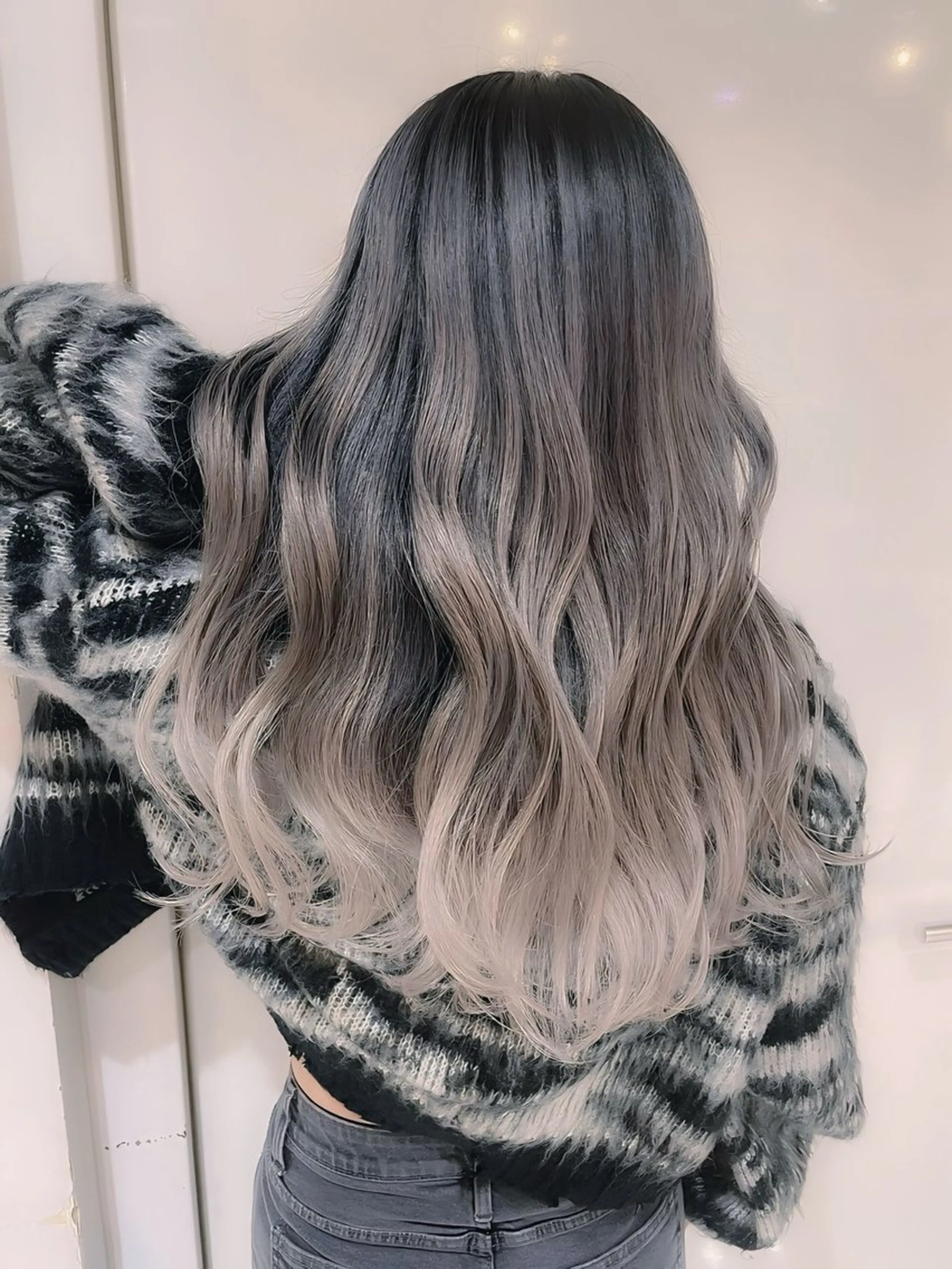 ロング カラー バレイヤージュ ブリーチ ケアブリーチ ダブルカラー ハイライトカラー Rikuto/原宿 /グラデーションのヘアスタイル