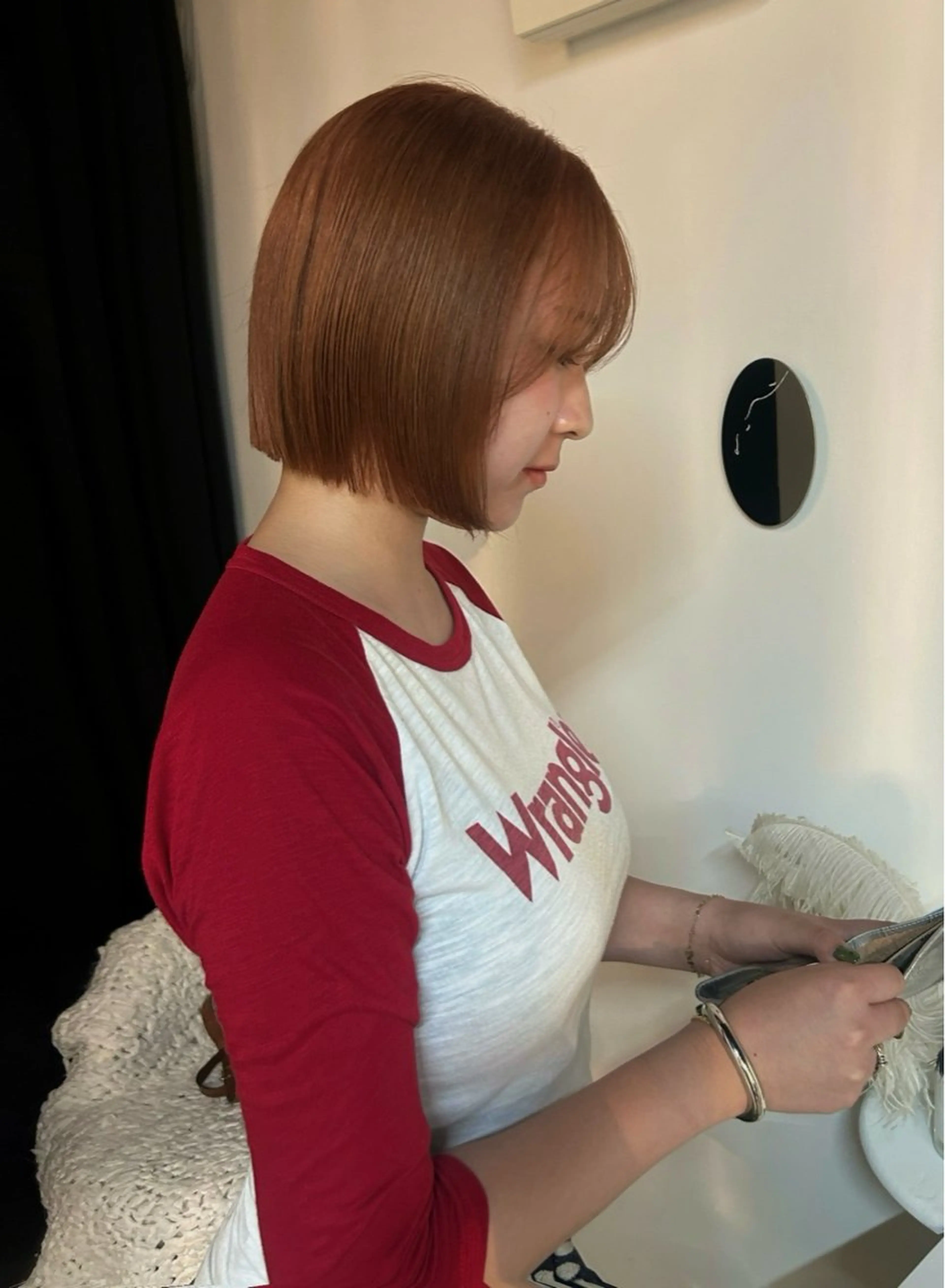 ミディアム カラー ブラウンカラー オレンジ オレンジブラウン ヘアカラー suiu所属・カラーモデル募集中♪ nanamiのヘアスタイル