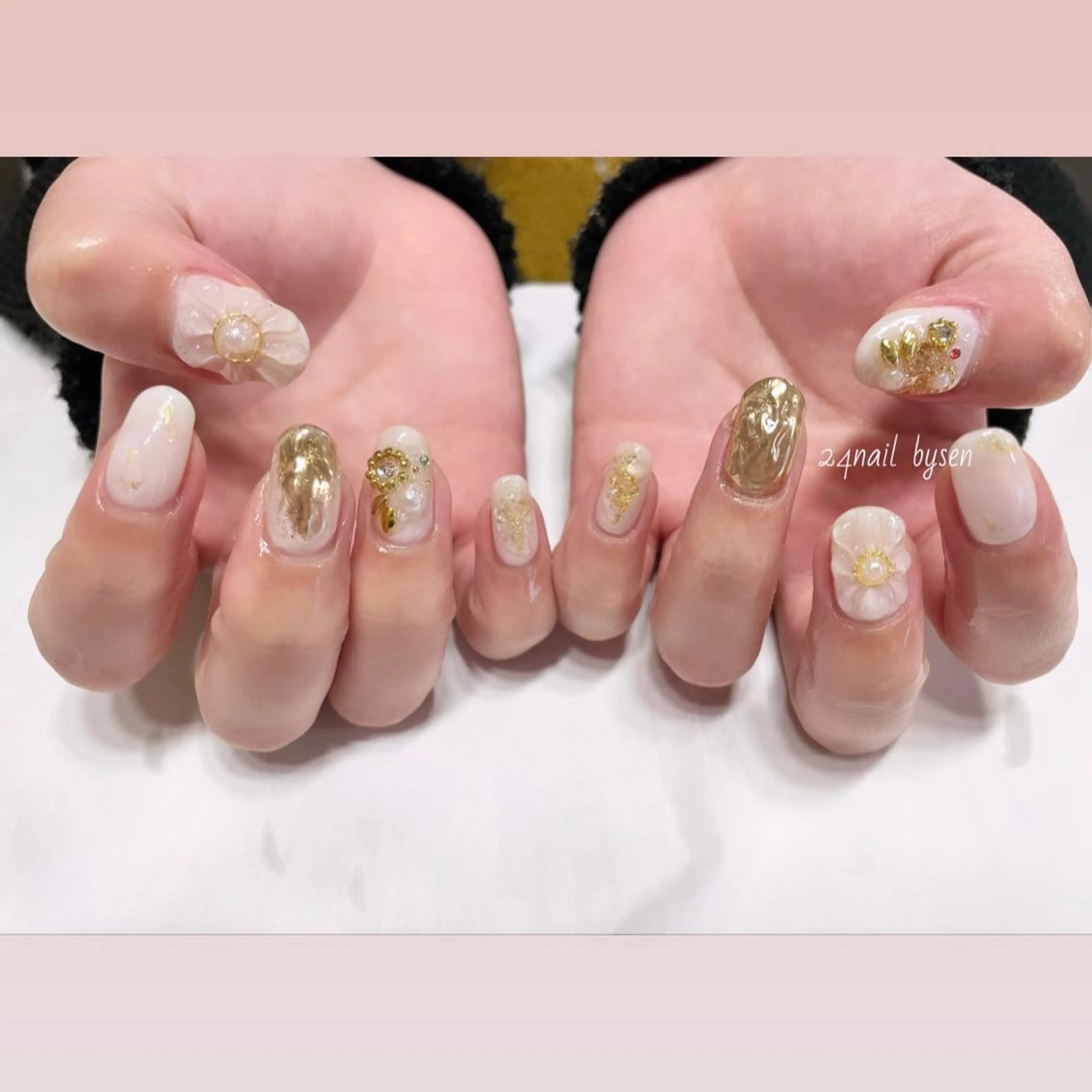 ネイル 入学式 卒業式 持ち込み Atelier by 24nail/Ayaのネイルデザイン