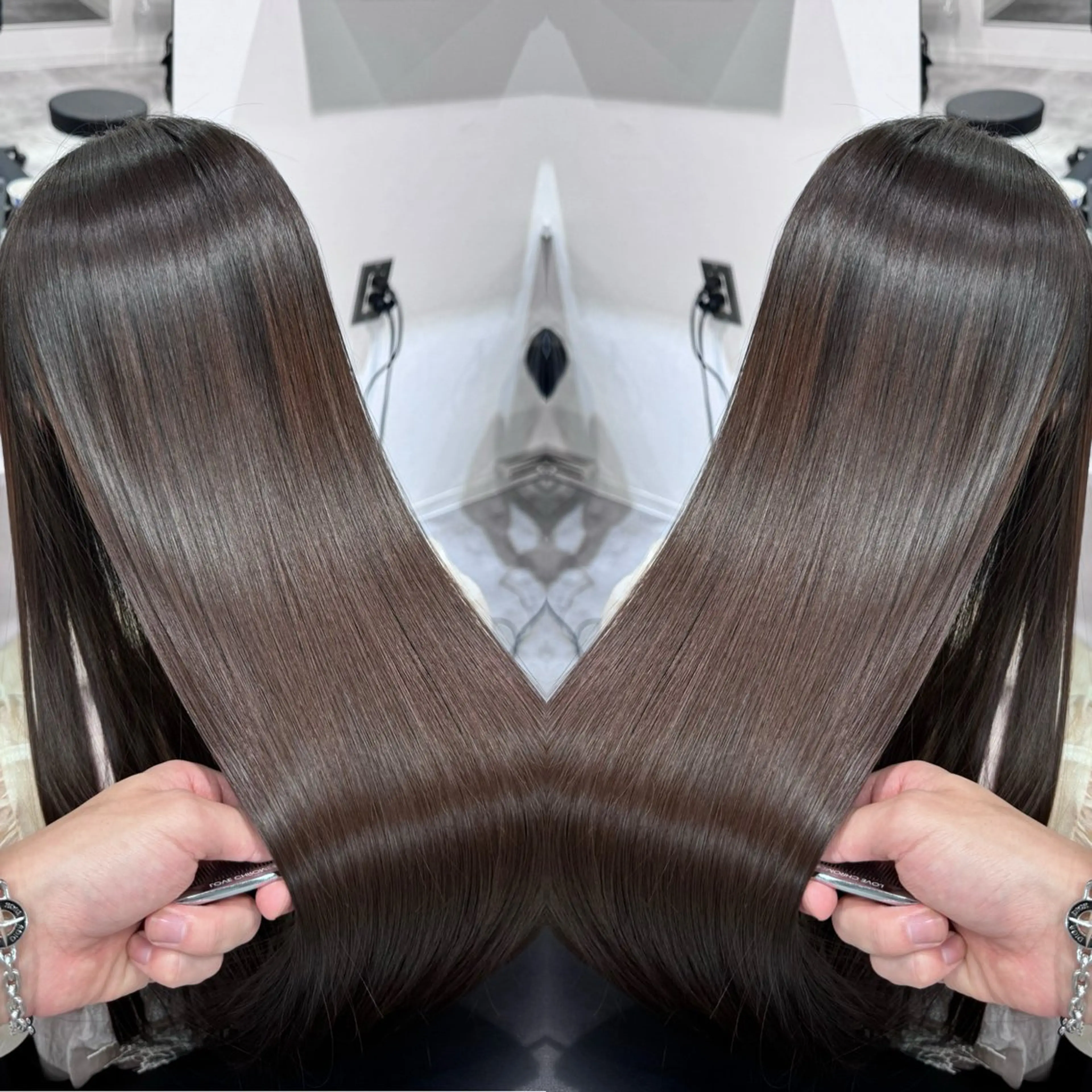 ロング カット 縮毛矯正 トリートメント メンズパーマ/艶 モテカラー/福井悟朗のヘアスタイル