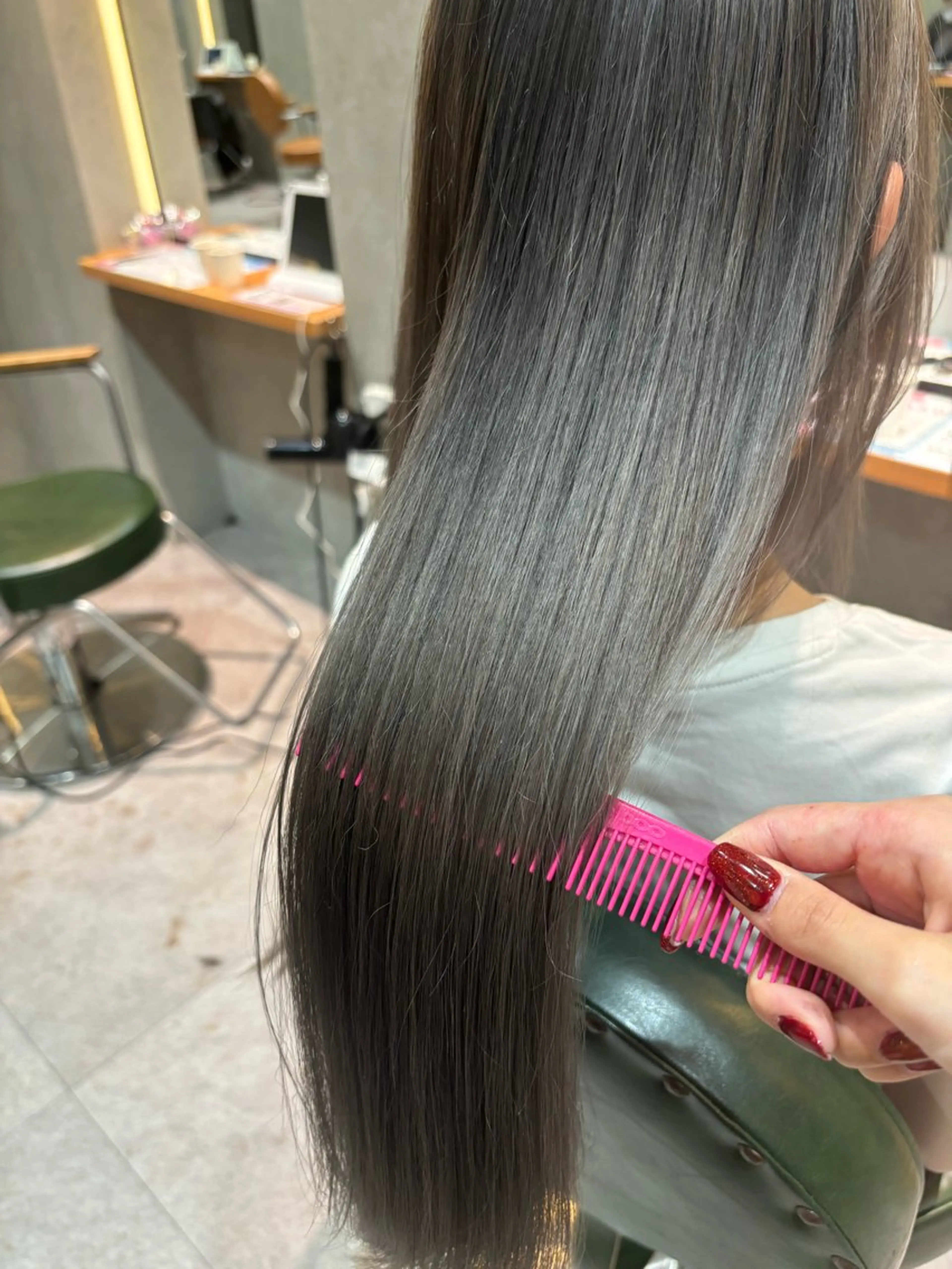 ロング カラー カット ヘアカラー トリートメント 京都駅☆髪質改善 🎀アミ🎀のヘアスタイル