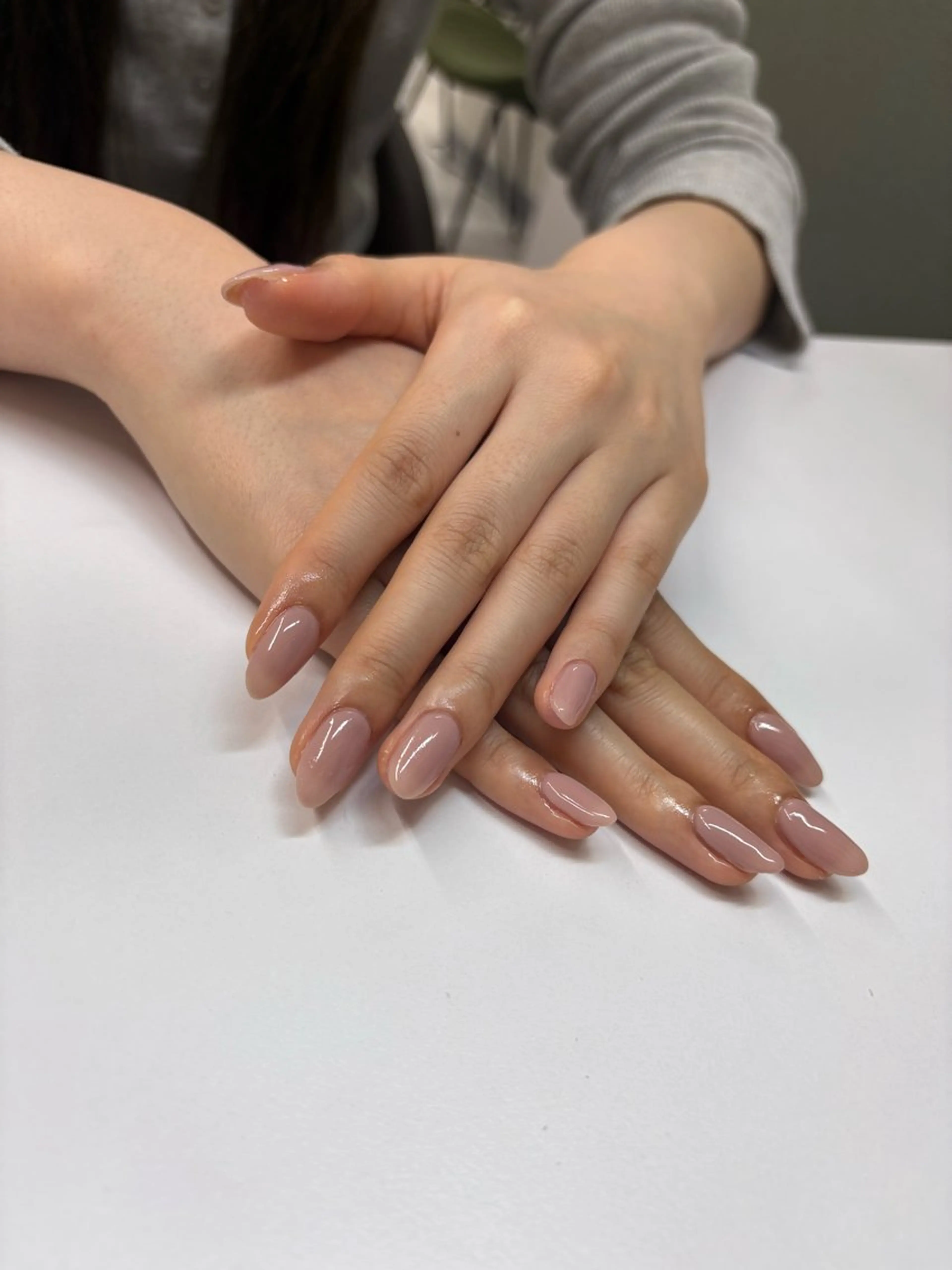 ネイル ワンカラーネイル ピンク ピンクベージュ mitani mahoのネイルデザイン