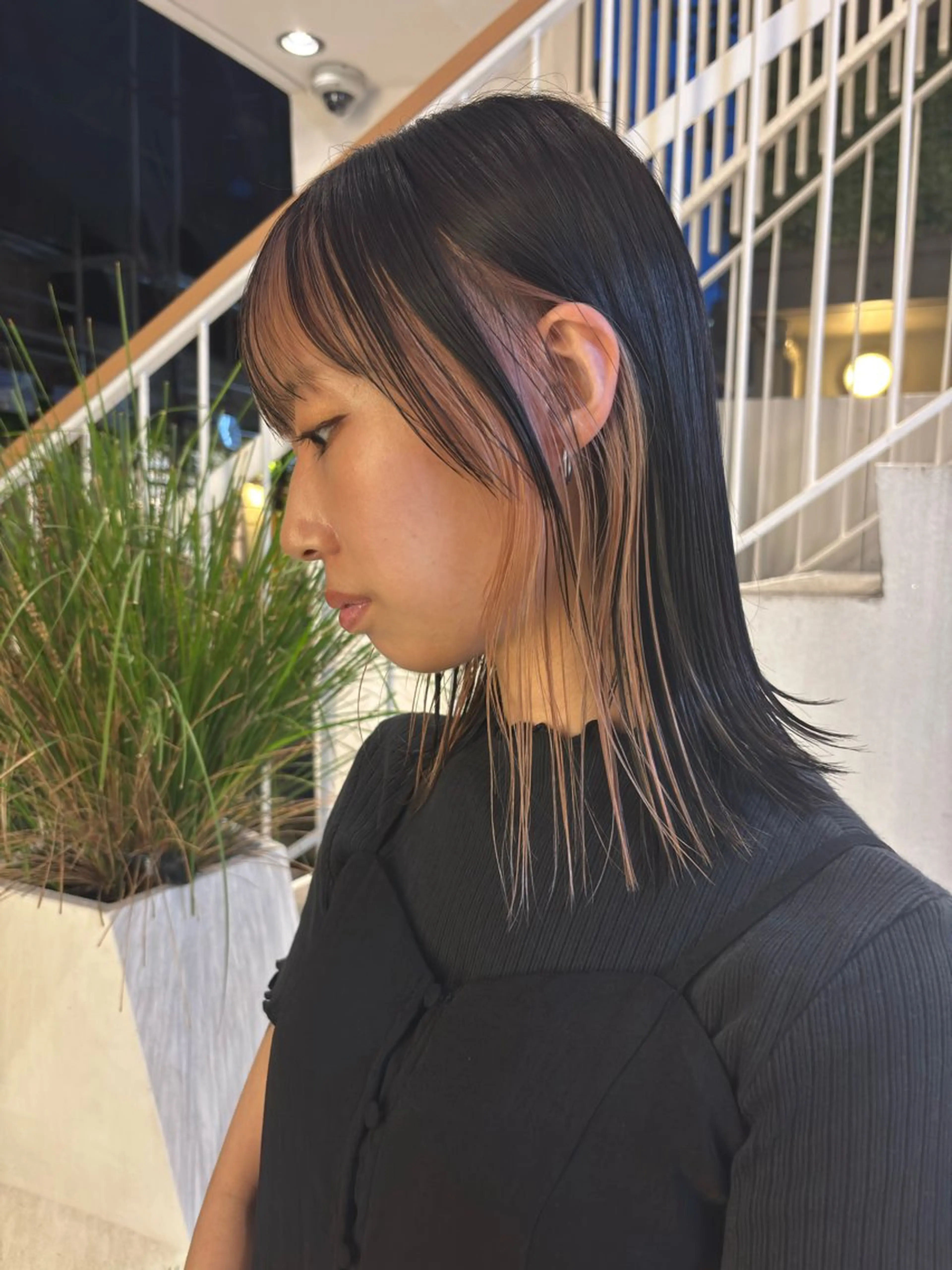 セミロング カラー ヘアカラー トリートメント ヘアセット 抜け感レイヤー🎶 ハイトーン/りりのヘアスタイル