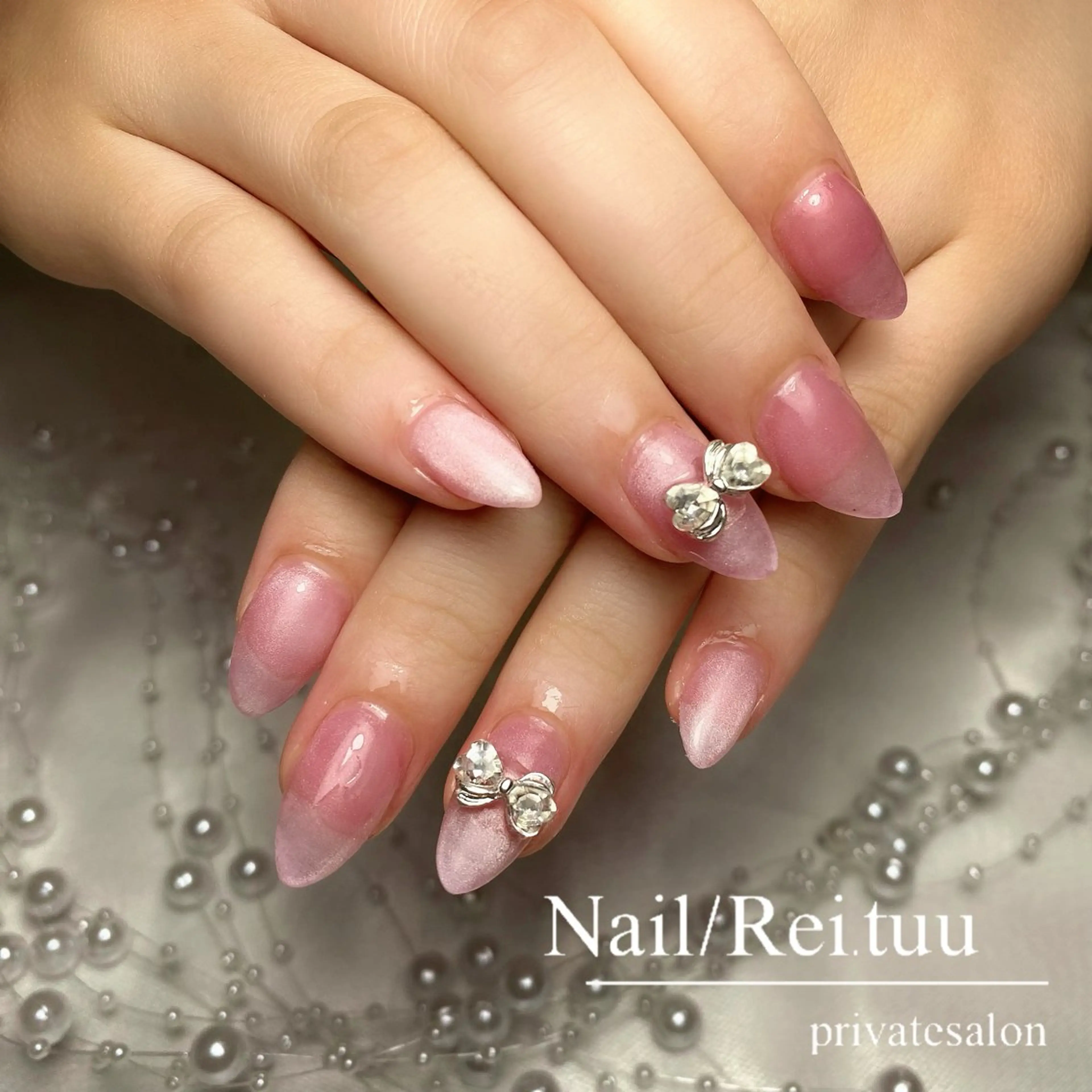ネイル チークネイル フラッシュネイル フットネイル フレンチネイル グラデーション Nailsalon / Rei.tuuのネイルデザイン