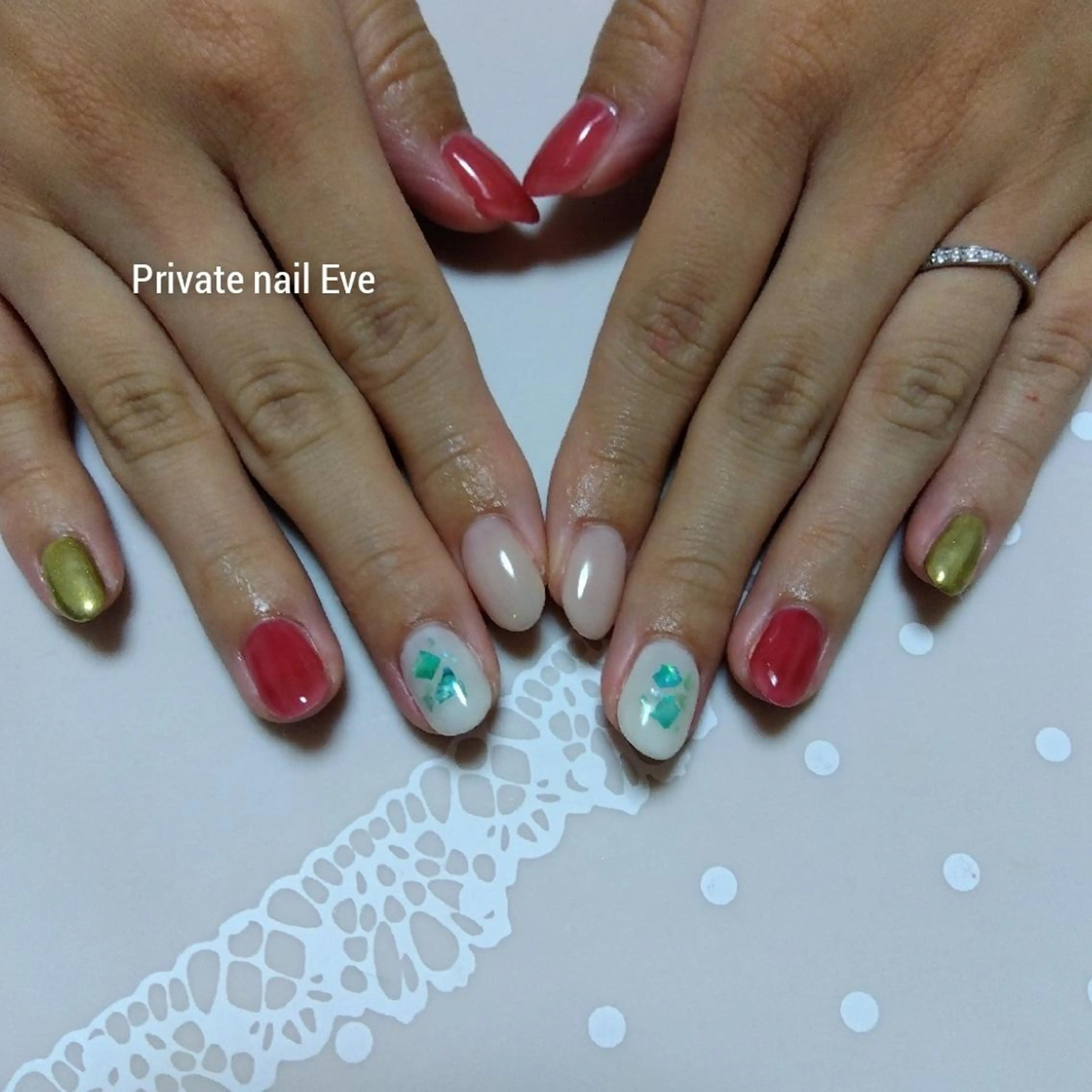 ネイル ミラーネイル ワンカラーネイル ハンドネイル ネイル junkoのネイルデザイン