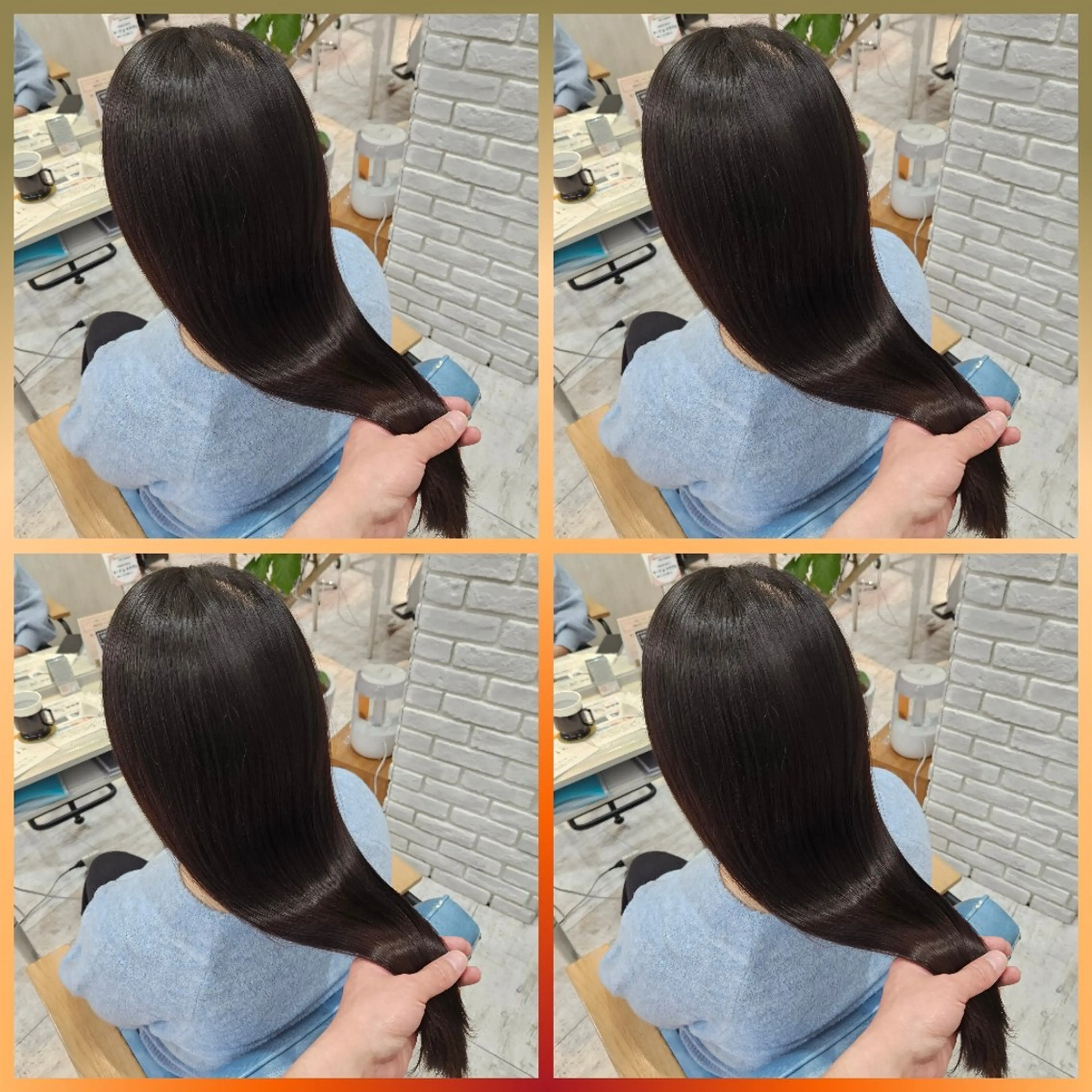 ロング カラー 髪質改善 ロング カット ヘアカラー トリートメント 顔周りレイヤーカット 髪質改善代表西村功平のヘアスタイル