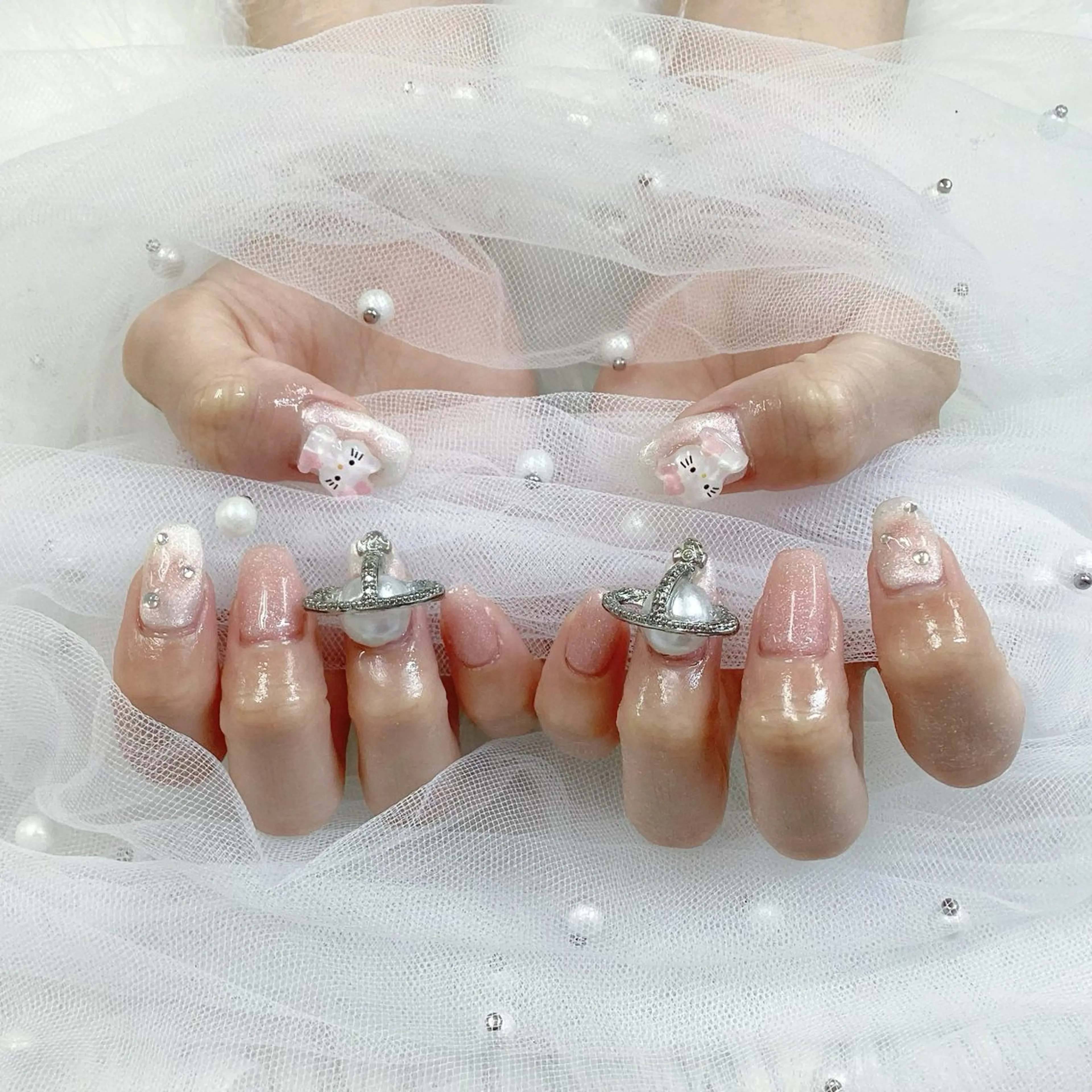 ネイル パーツ全部¥110 サロンミミのネイルデザイン