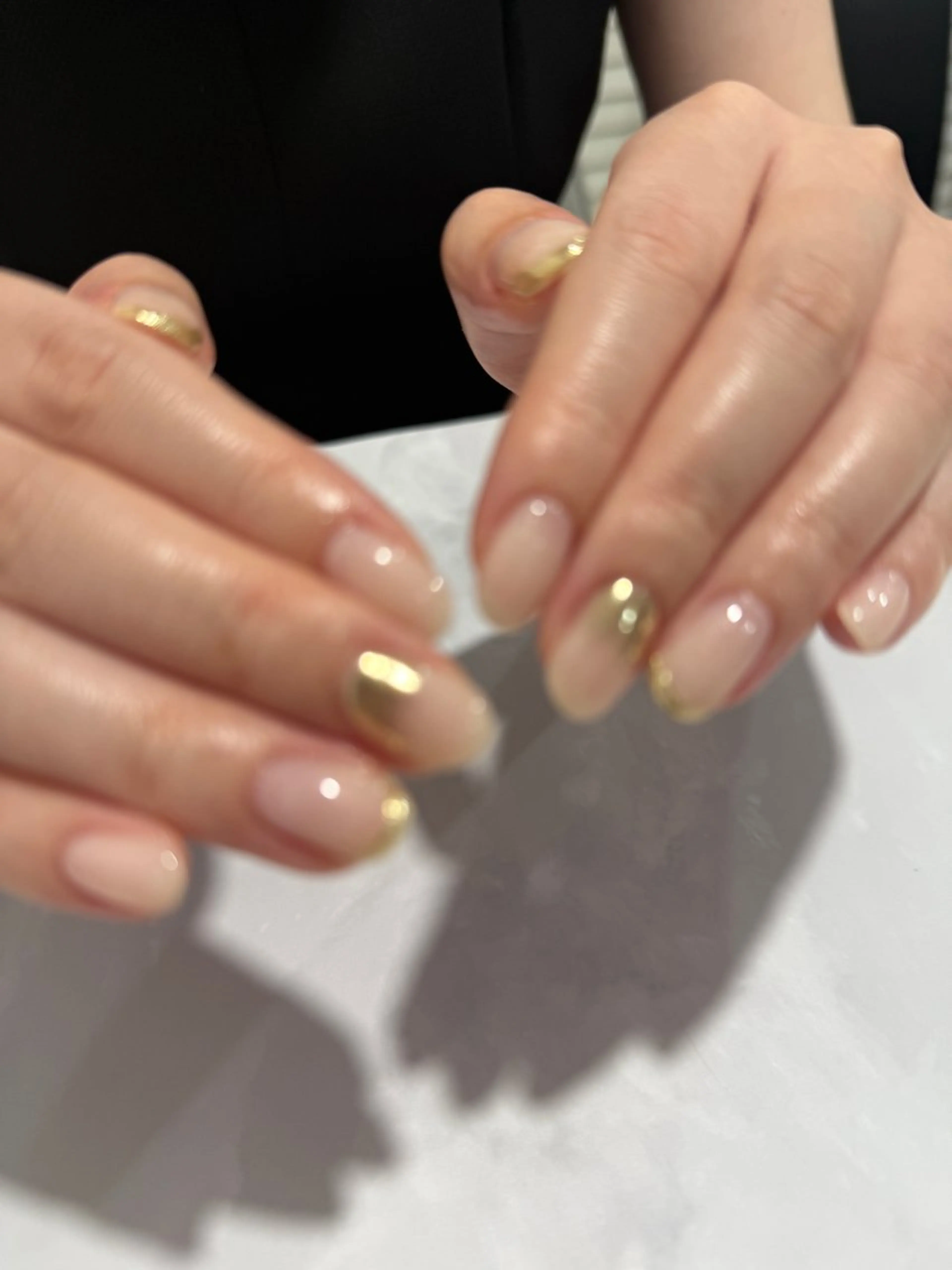 ネイル ジェルネイル ニュアンスネイル オフィスネイル パラジェル シンプルネイル ハンドネイル tete nailstudioのネイルデザイン
