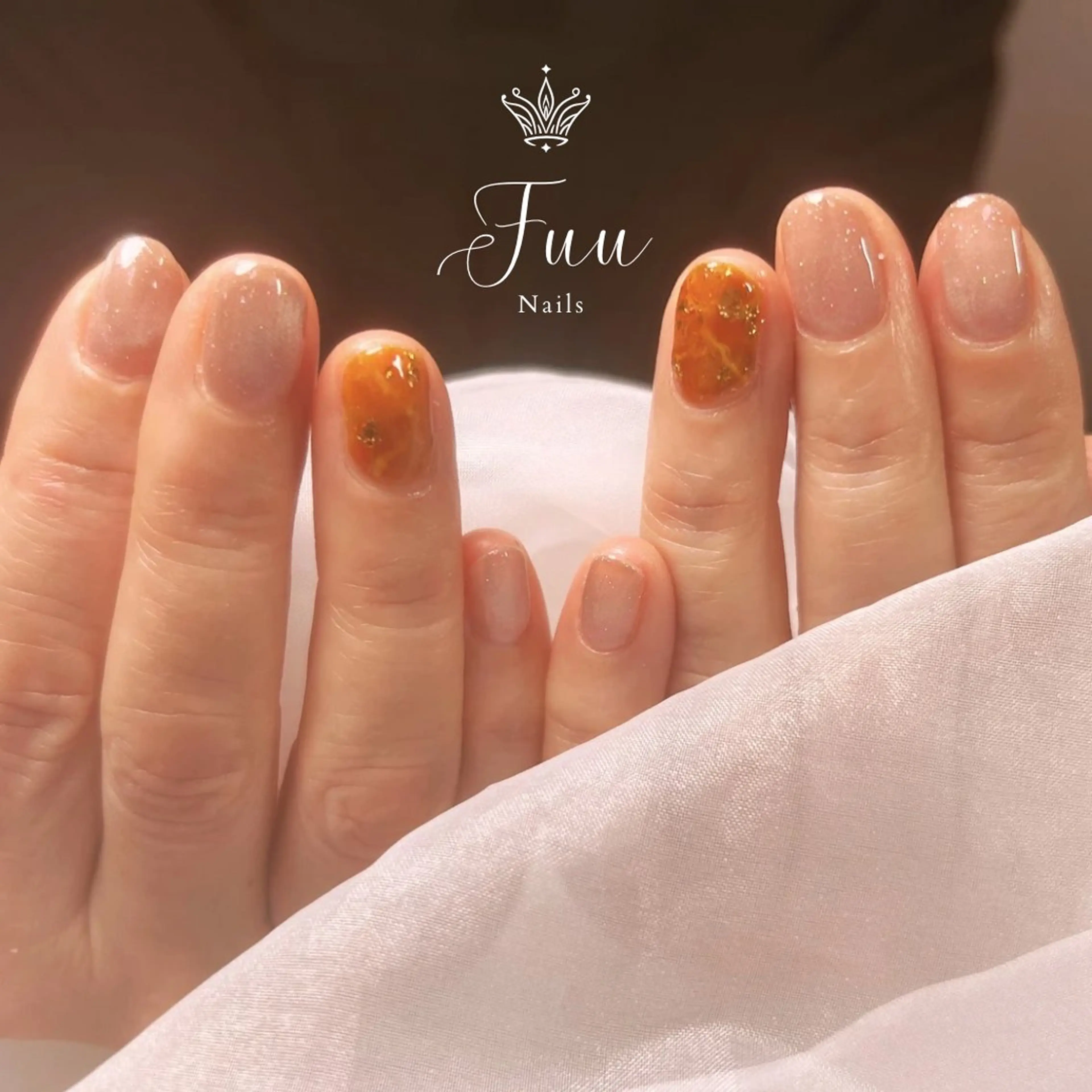 ネイル アートネイル べっ甲ネイル マグネットネイル マグネットワンカラー 大理石ネイル(マーブル) 犬のいるネイルサロン Fuu nailsのネイルデザイン