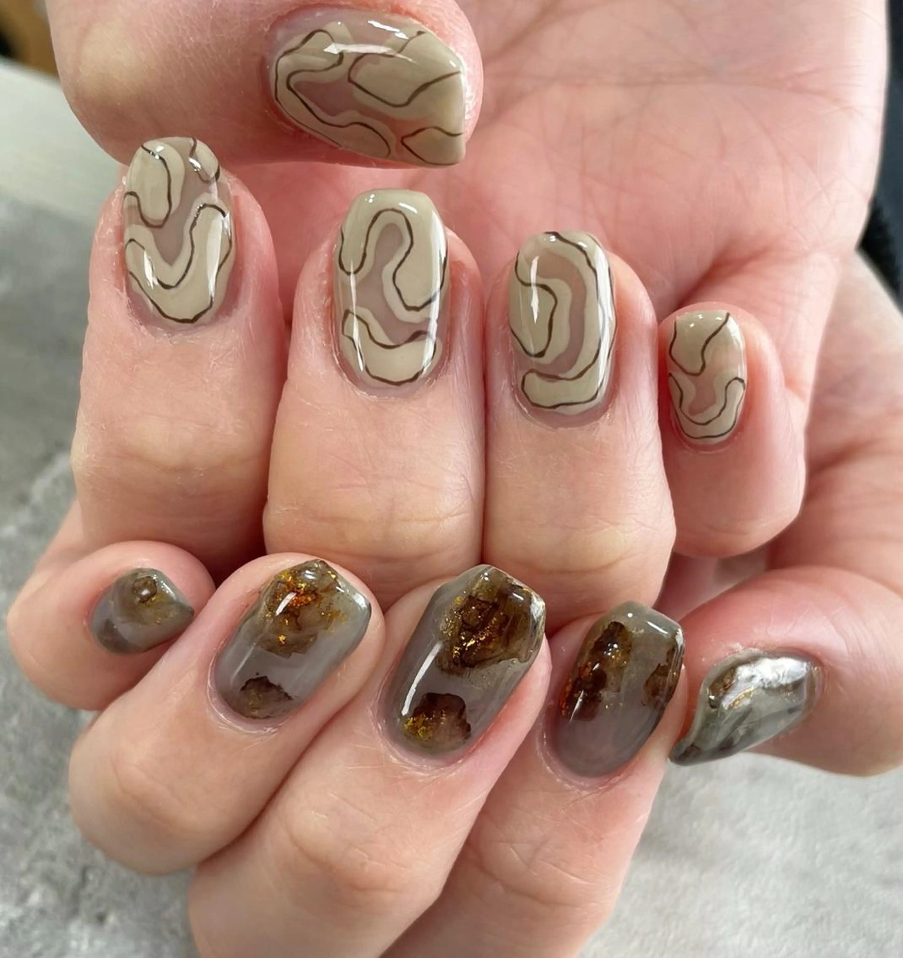 ネイル ジェルネイル 東 千夏のネイルデザイン