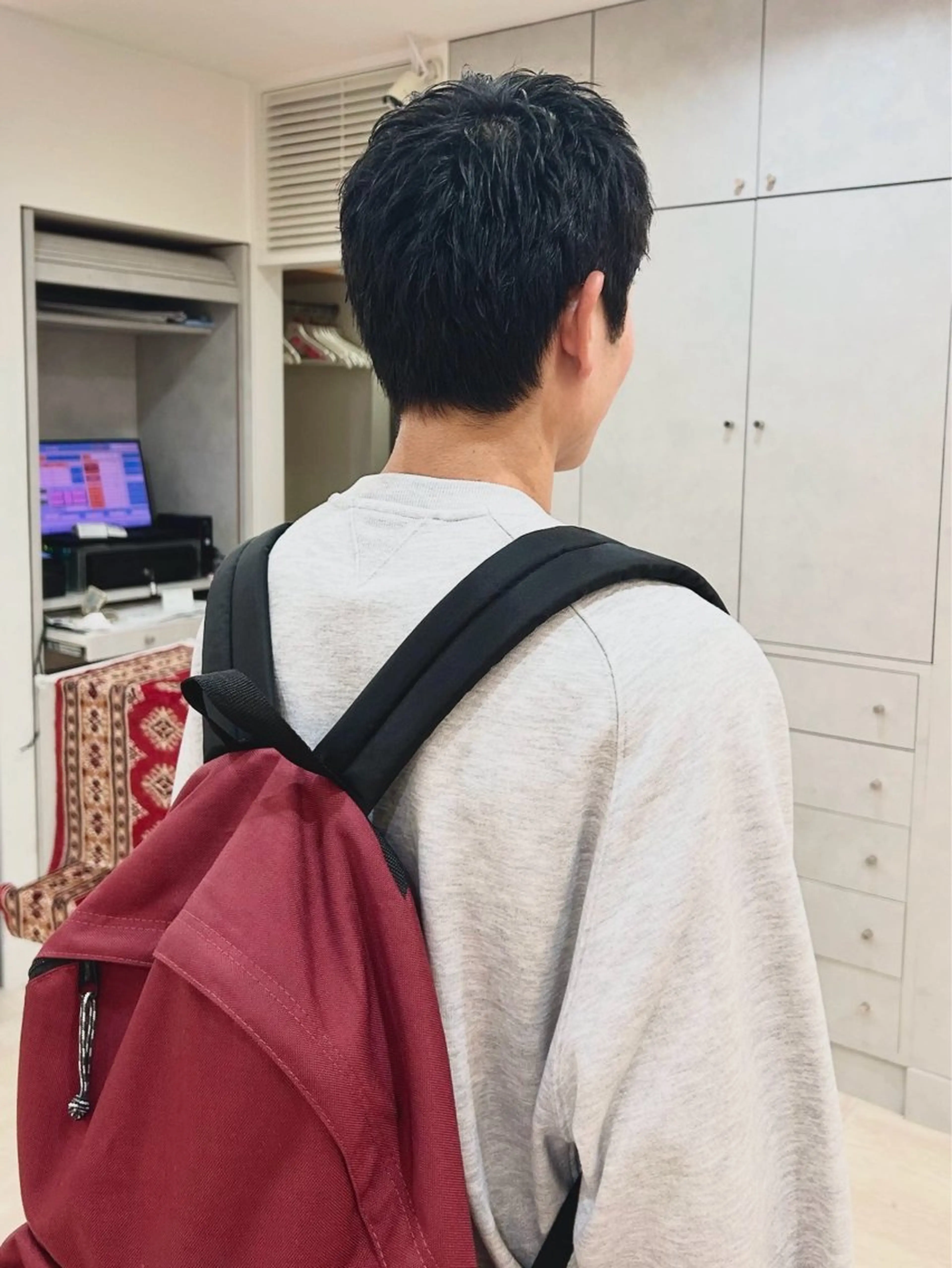 ショート パーマ カット 海/ミディアムレ イヤー/メンズカットのヘアスタイル