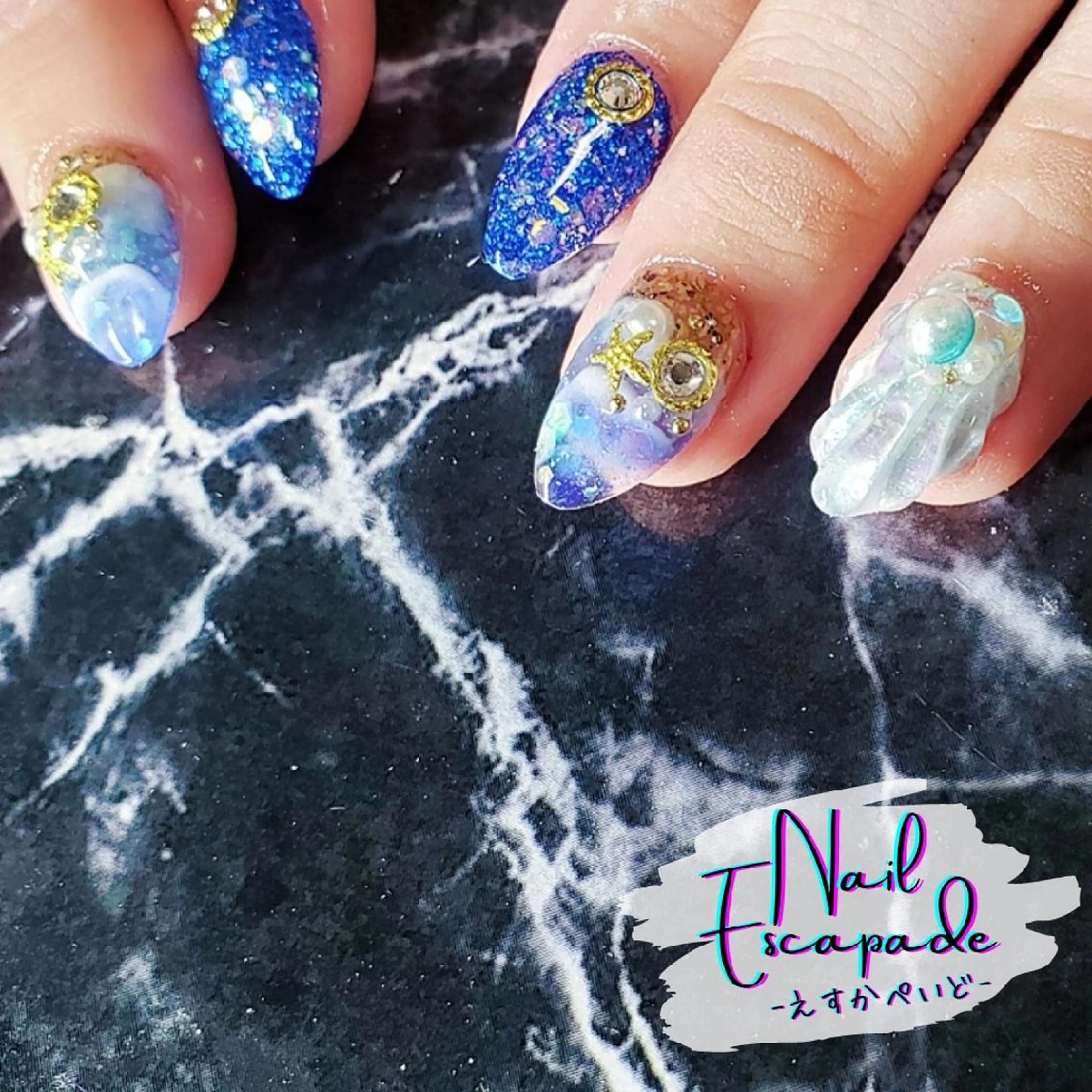 ショート ネイル ハンドネイル クロキ 。のネイルデザイン