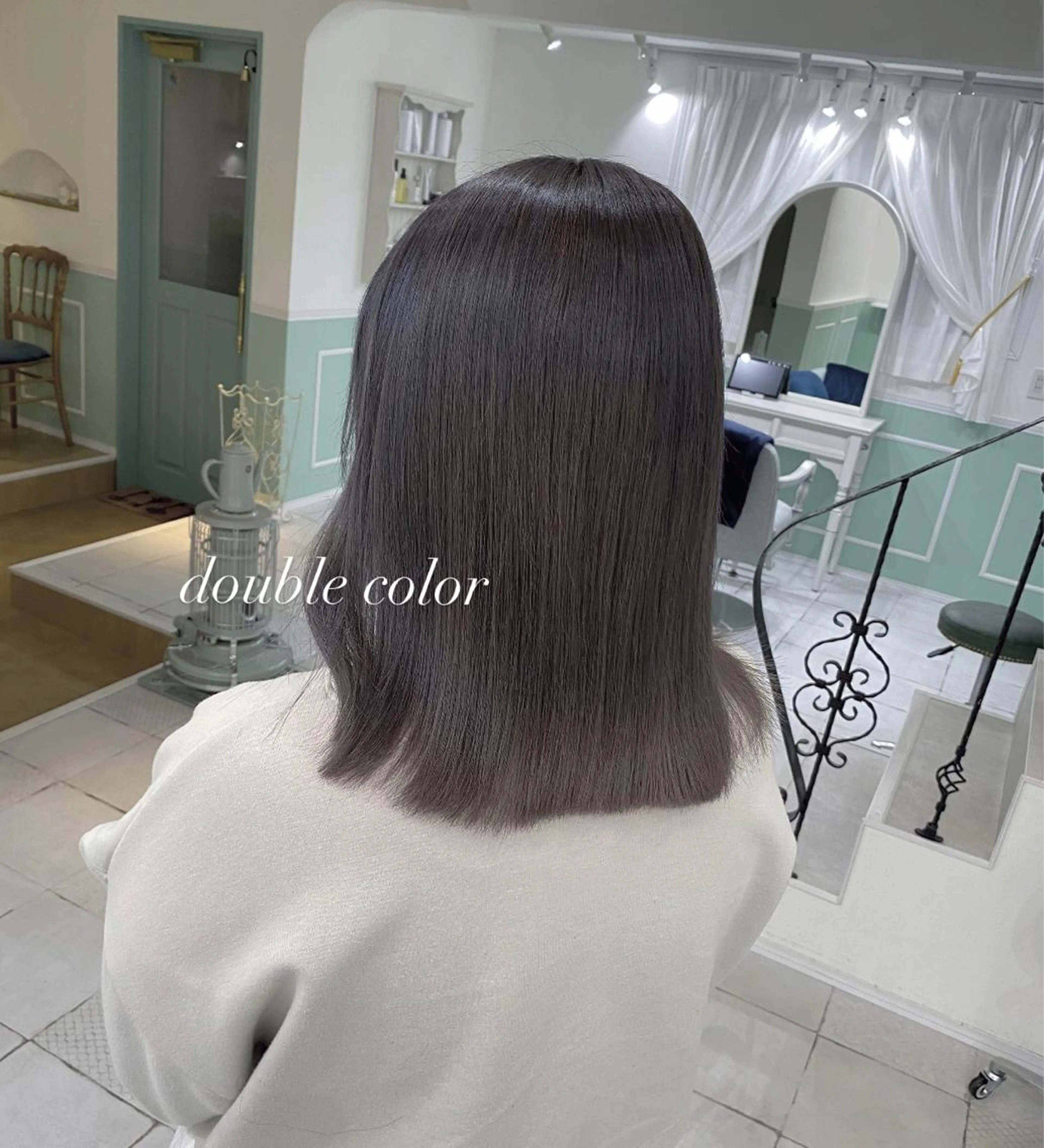 ミディアム カラー ブリーチ 透明感カラー flen所属・𖤣𖥧𖥣𖥧田中 姫乃𖤣𖥧𖥣𖡡のヘアスタイル