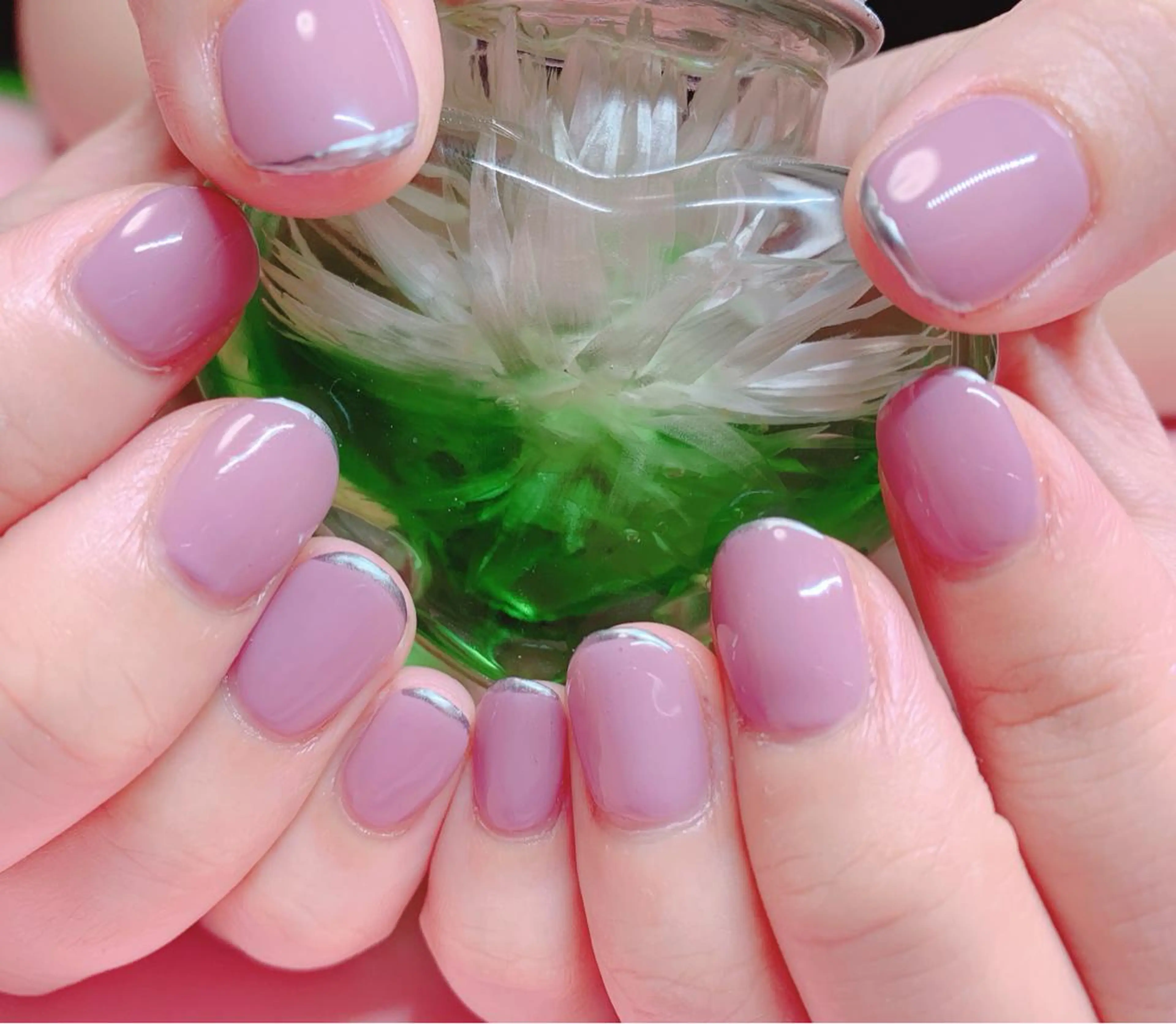 ネイル ニュアンスネイル パープル シンプルネイル Nailsalon mimi所属・Nailsalon mimiのネイルデザイン