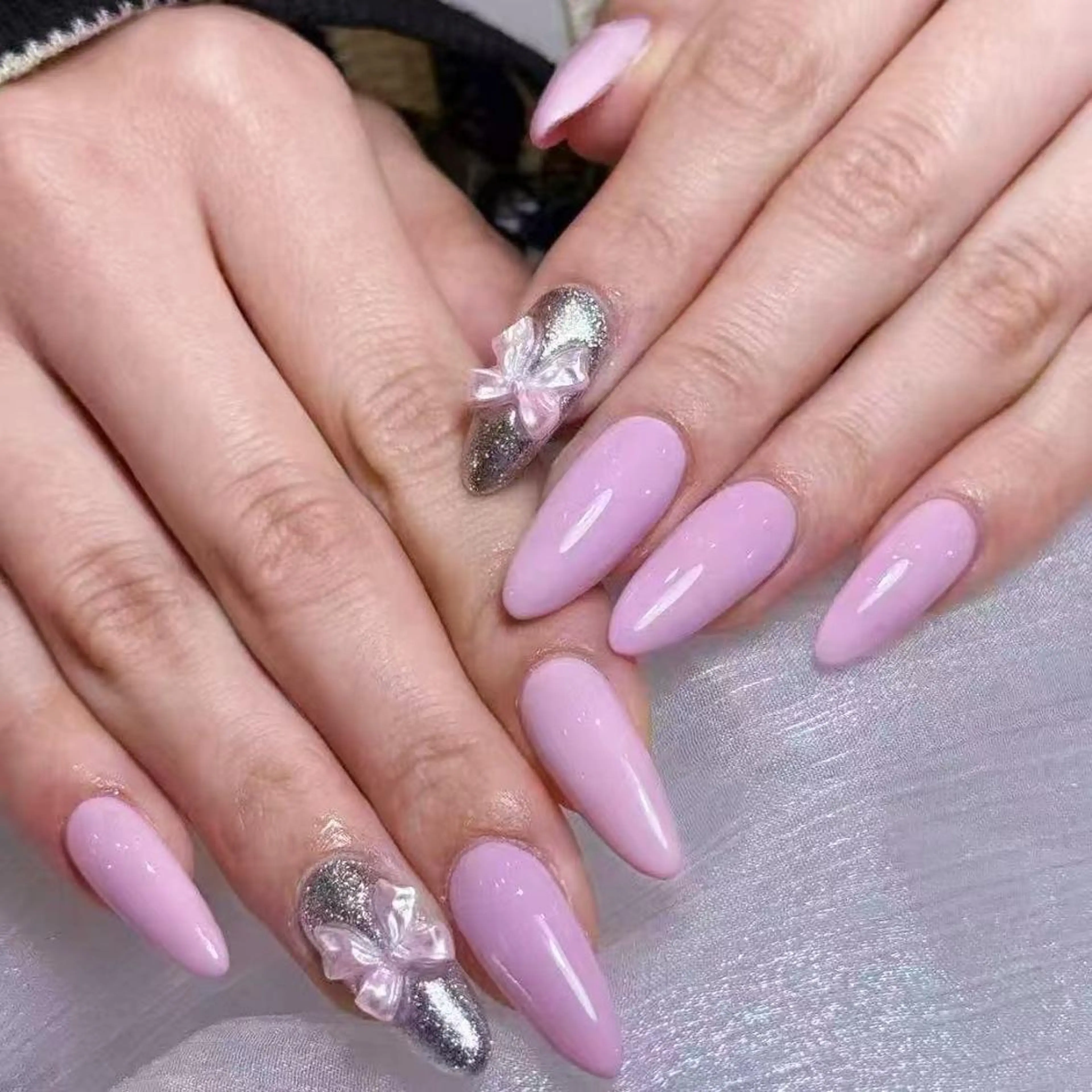 ネイル アートネイル オーロラネイル ガーリー キラキラネイル 韓国ネイル ハンドネイル DIAMOND 💦のネイルデザイン