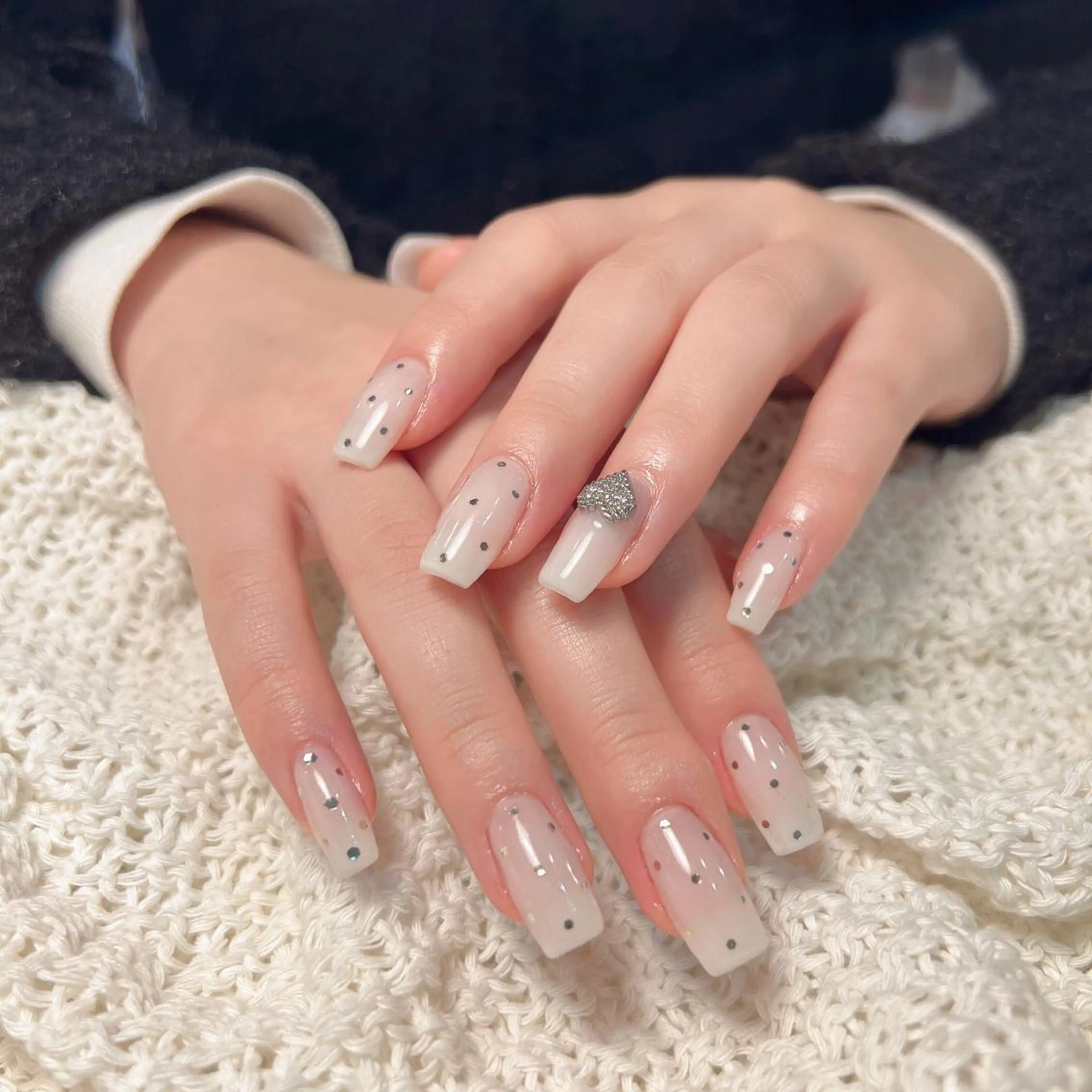 ネイル アートネイル 長さ出し フラッシュネイル フレンチネイル ジェルネイル You&Me Yukiのネイルデザイン