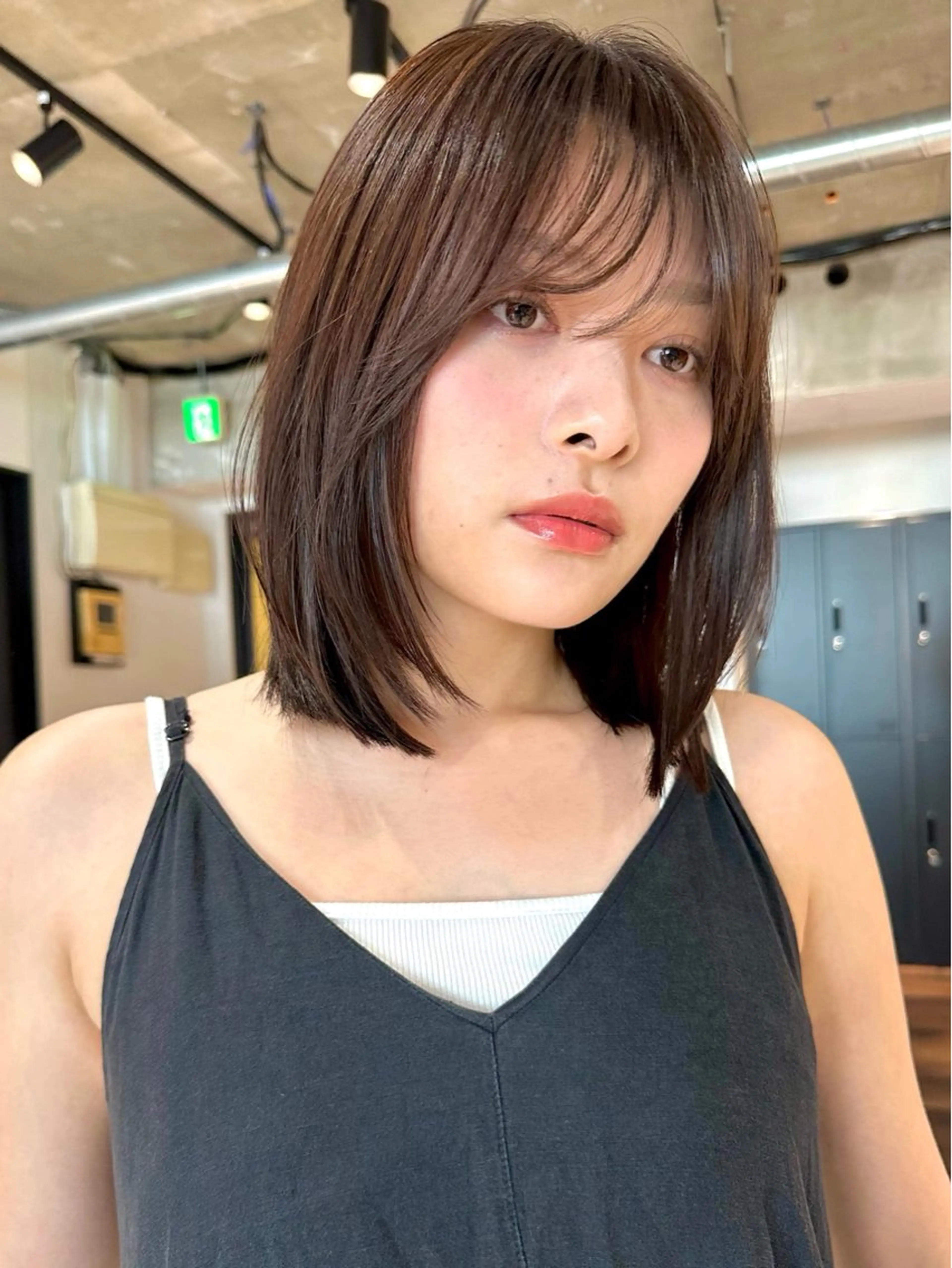 ミディアム カラー パーマ カット ヘアカラー トリートメント ヘッドスパ 🫧小顔×似合わせ× 透明感カラー🫧のヘアスタイル