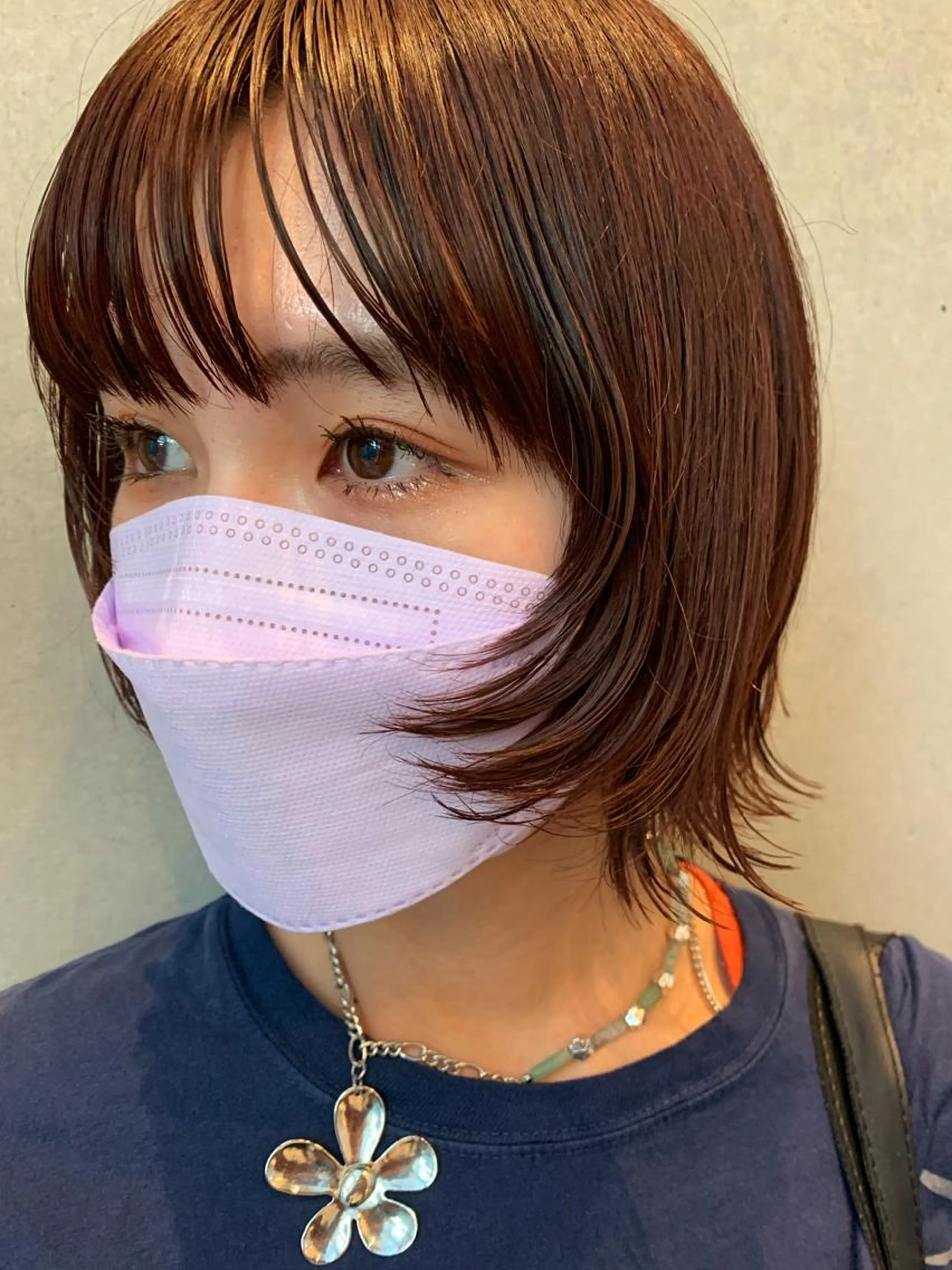 前髪カット+ブリーチなしで作る透明感カラー🫧 胸下​〜​ロング料金+1100の写真