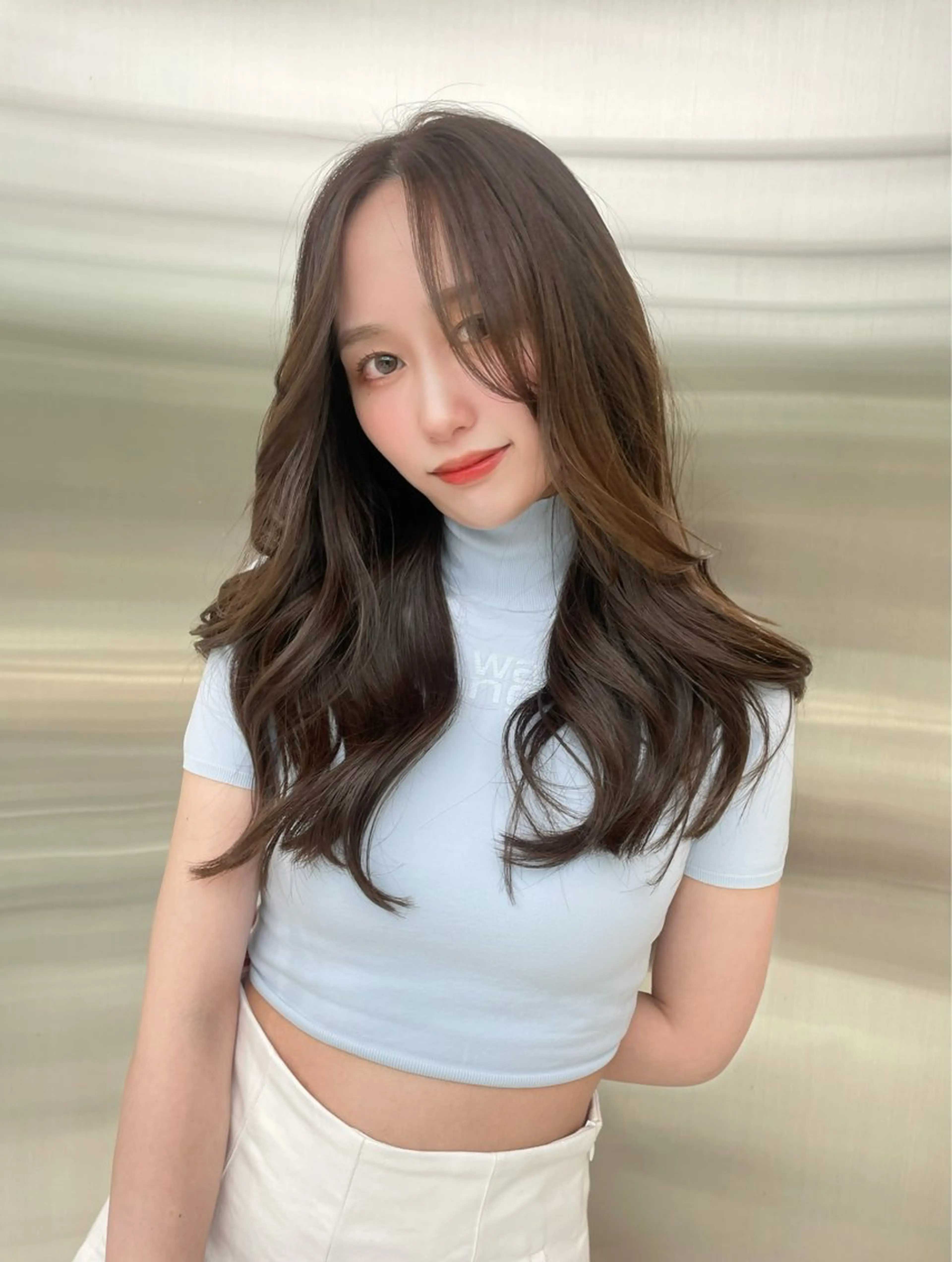 ロング 顔まわりレイヤー 顔周りカット レイヤーカット REDEAL SHIBUYA所属・maya/レイヤー カット/ミインパーマのヘアスタイル